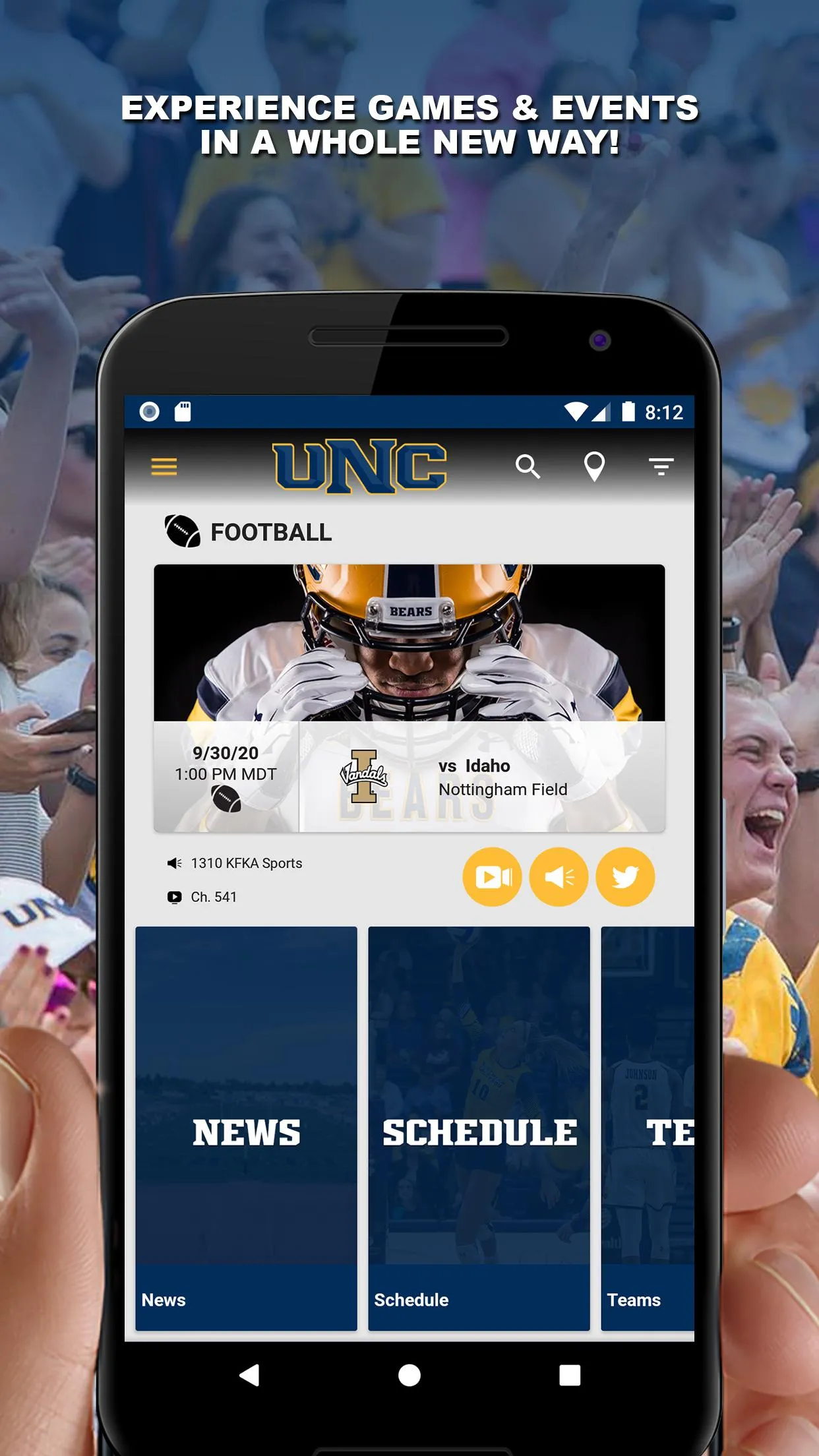 UNC Bears Athletics | Indus Appstore | Screenshot