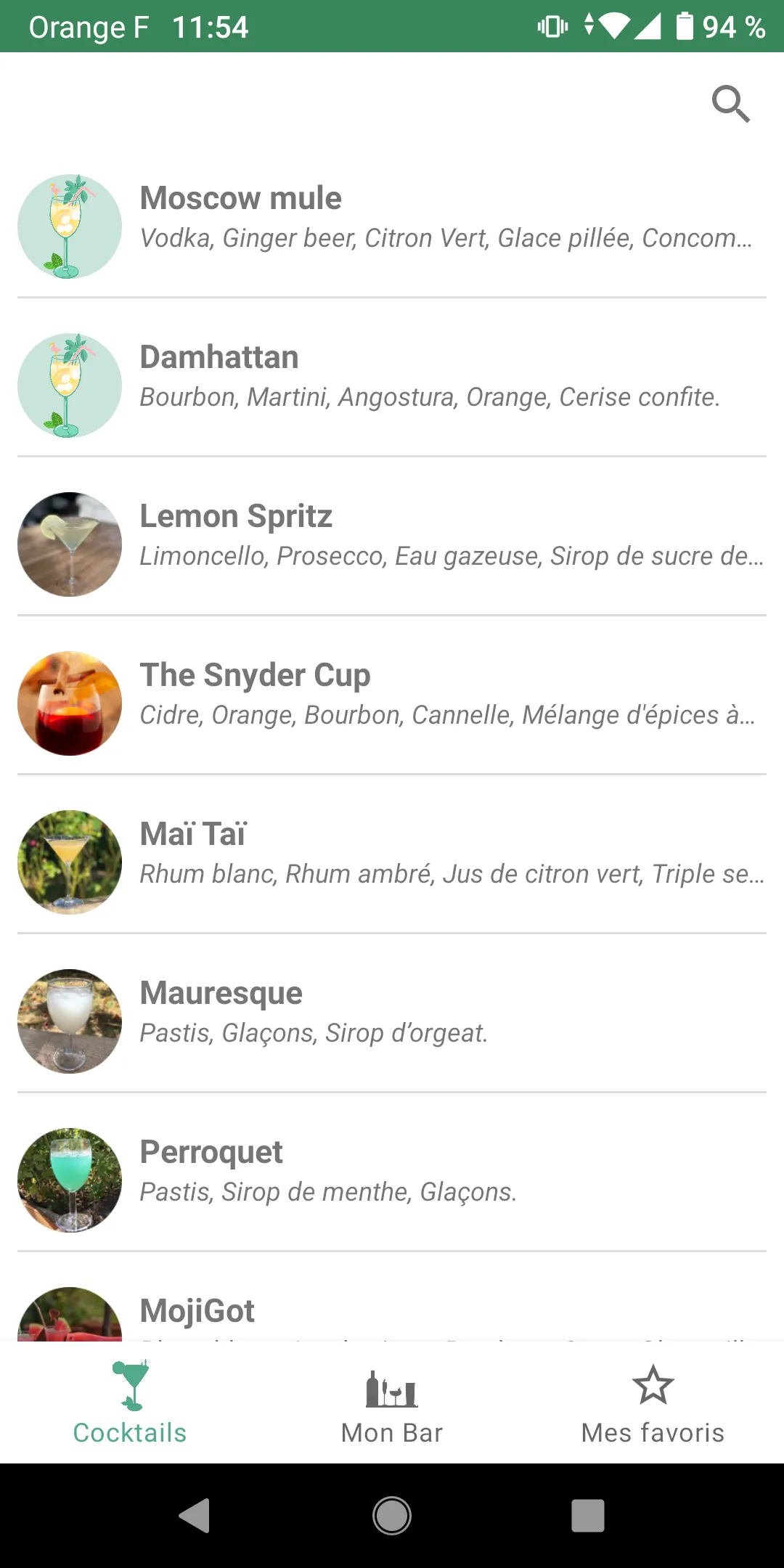 Meskad - Recettes de cocktails | Indus Appstore | Screenshot