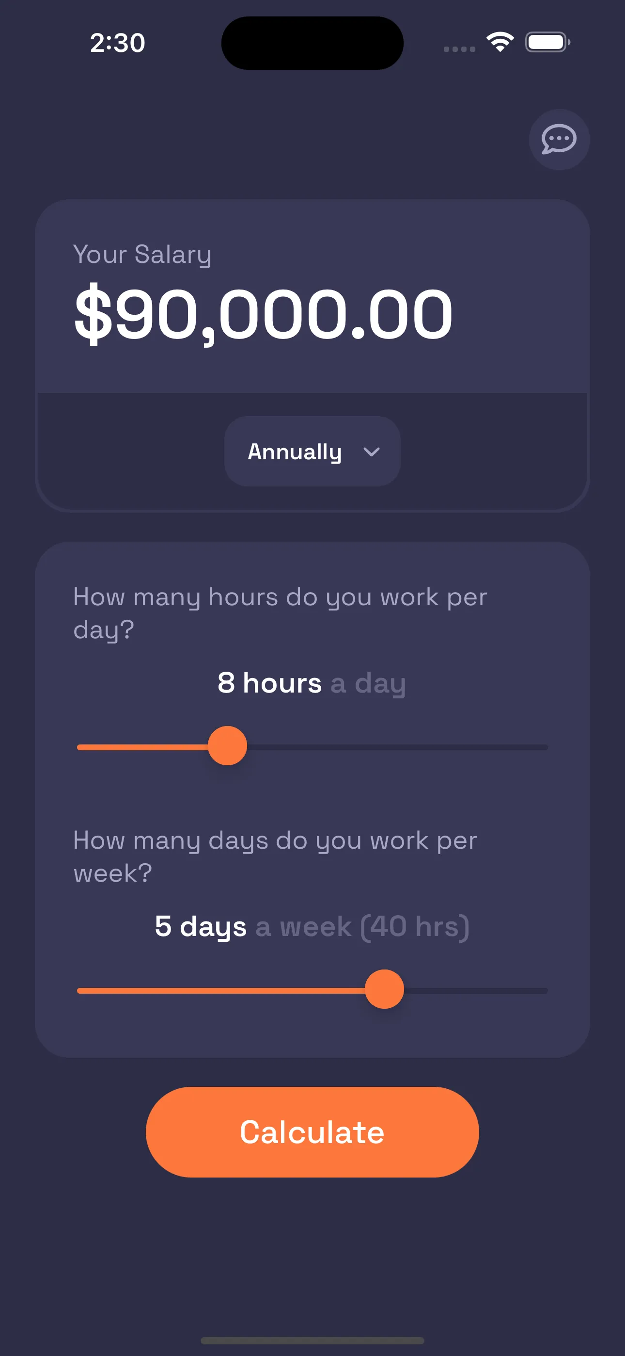 Salary to Hourly Calculator | Indus Appstore | Screenshot