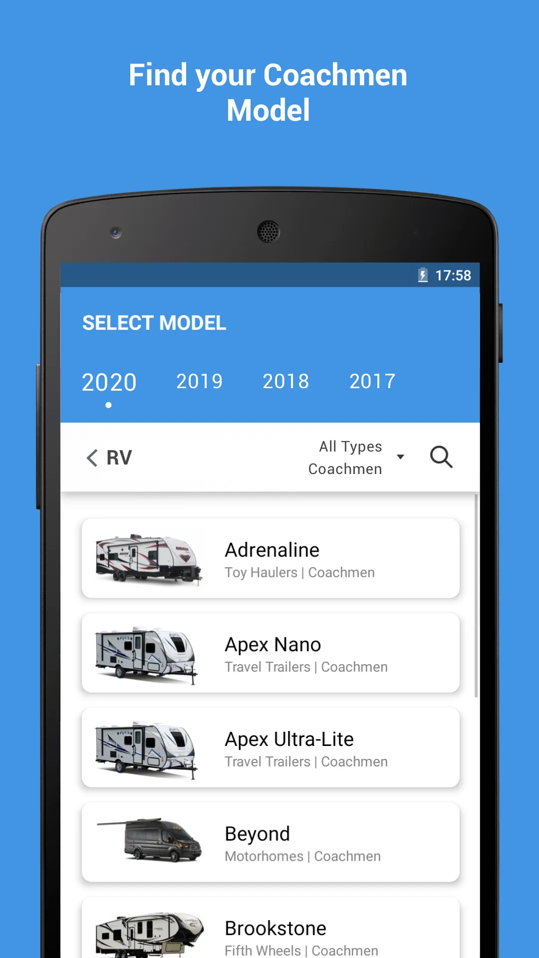 Coachmen RV Owner's Guide | Indus Appstore | Screenshot