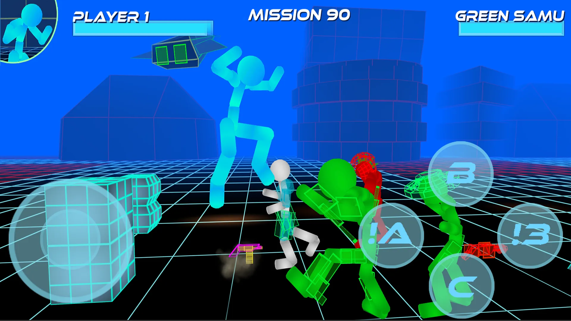 Stickman Neon Street Fighting | Indus Appstore | Screenshot