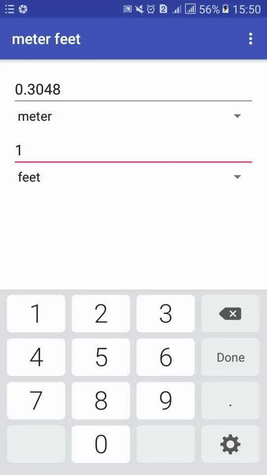 meters to feet to inches dista | Indus Appstore | Screenshot