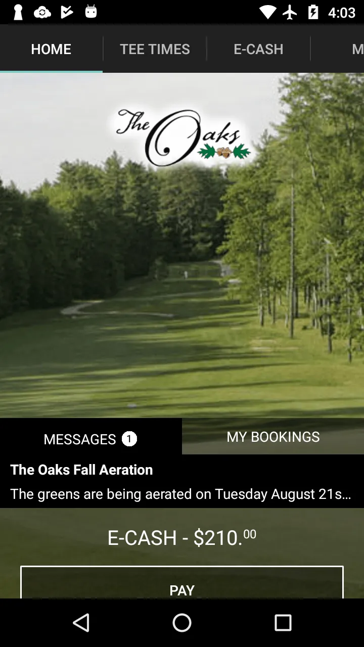 The Oaks Golf Links Tee Times | Indus Appstore | Screenshot