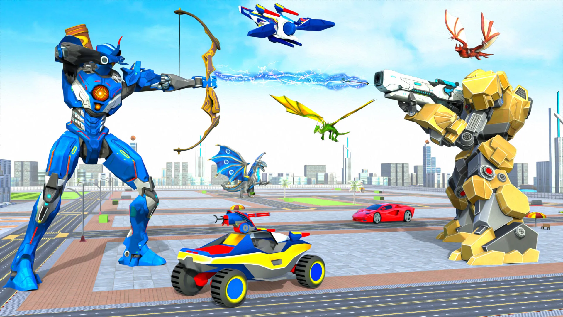 Archery king, Fly Bus Robot 3d | Indus Appstore | Screenshot