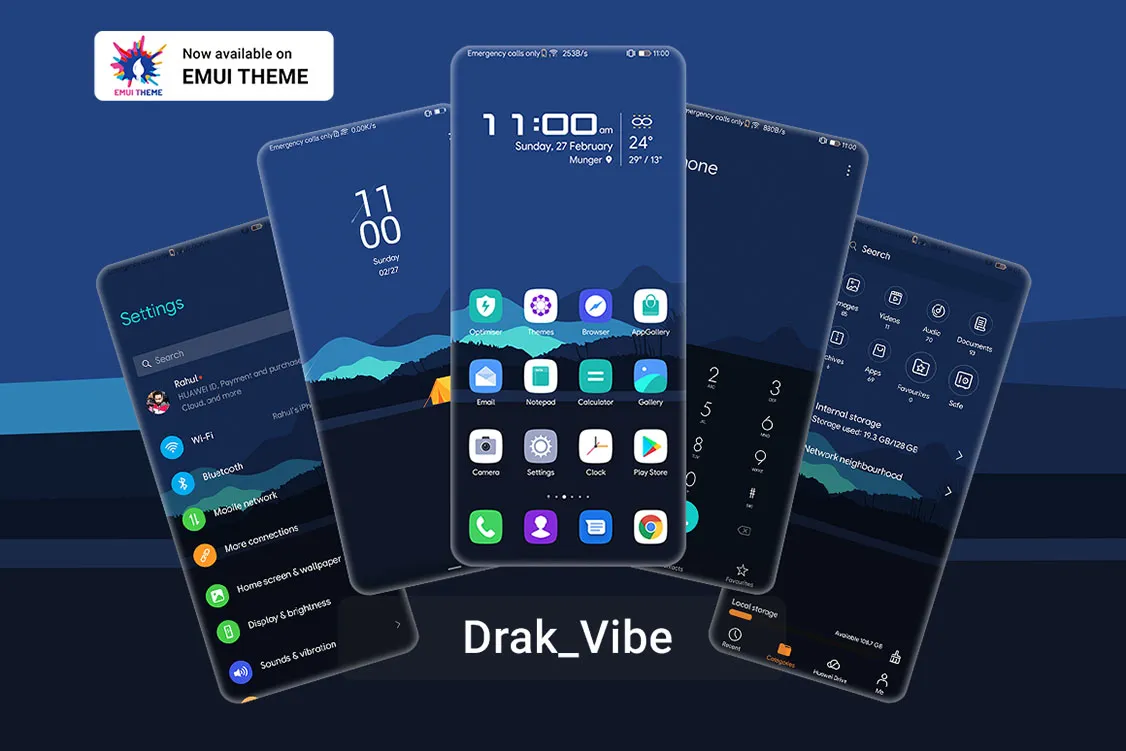 DarkVibe EMUI | MAGIC UI THEME | Indus Appstore | Screenshot