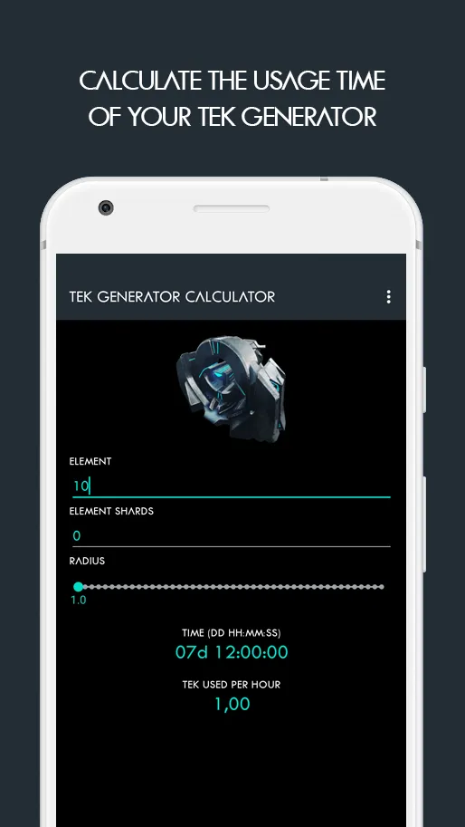 Tek Generator Calculator for A | Indus Appstore | Screenshot