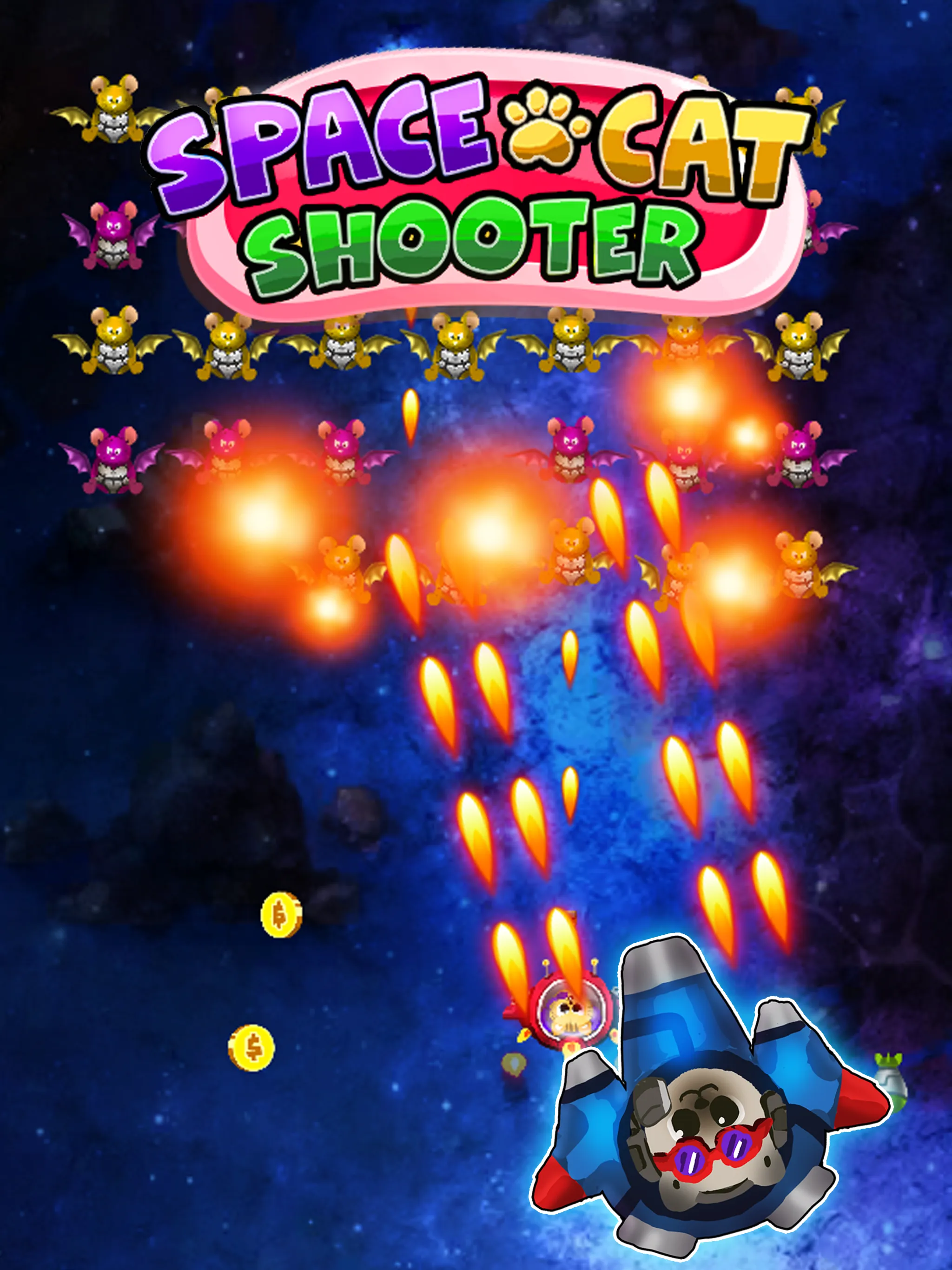 Cat Invader Galaxy Shooter | Indus Appstore | Screenshot