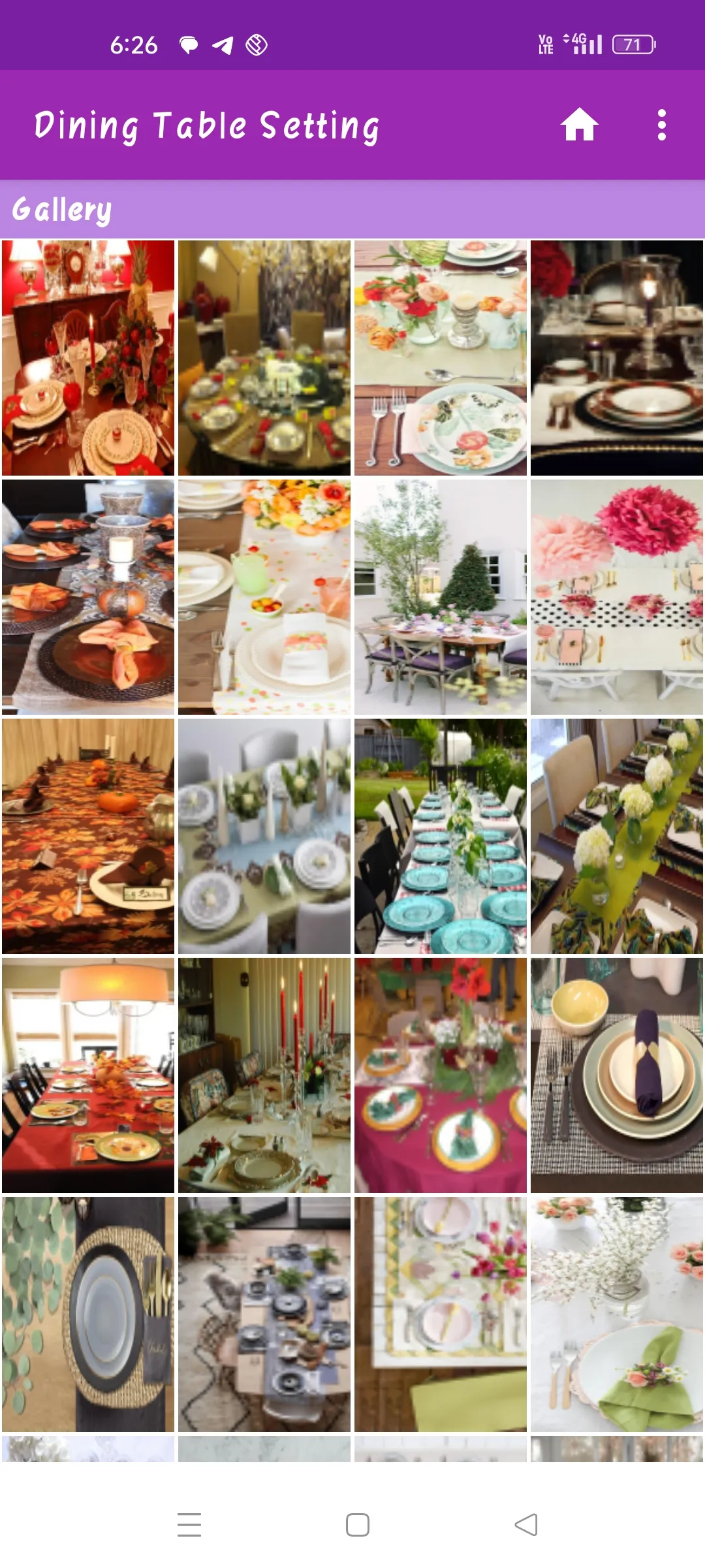 Dining Table Setting Gallery | Indus Appstore | Screenshot