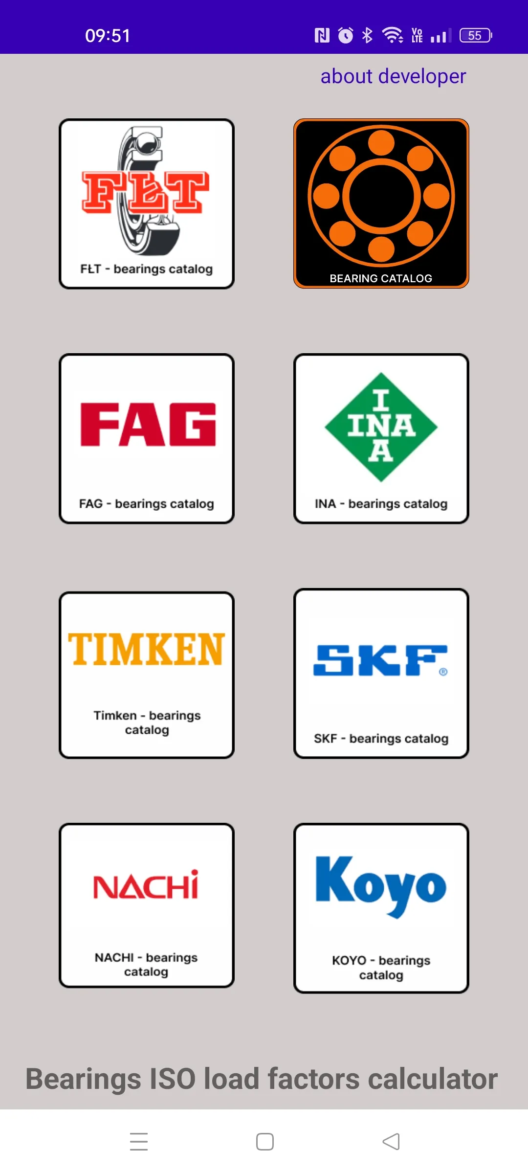 Bearing catalog and calculator | Indus Appstore | Screenshot