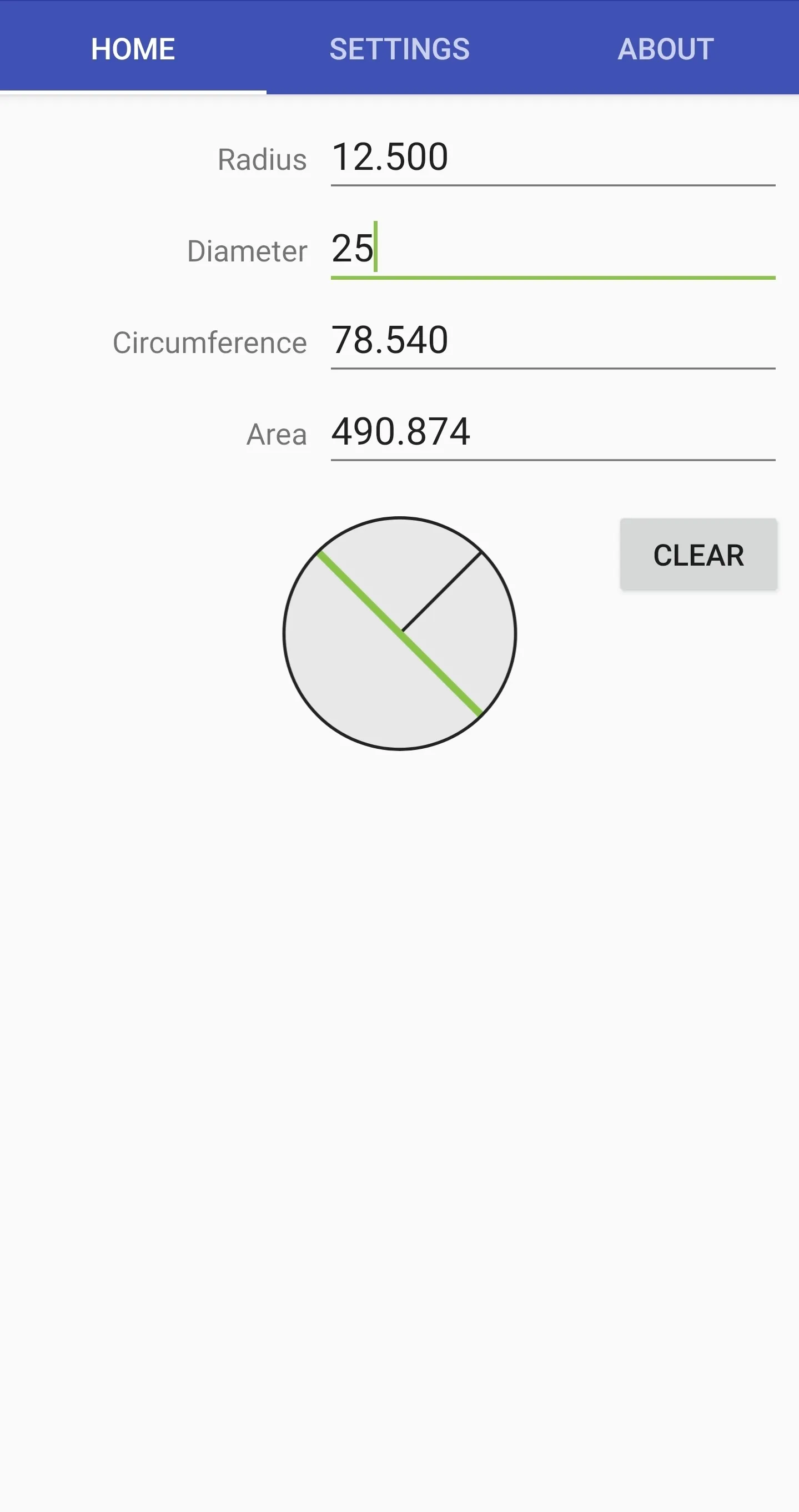 Circle Calculator | Indus Appstore | Screenshot