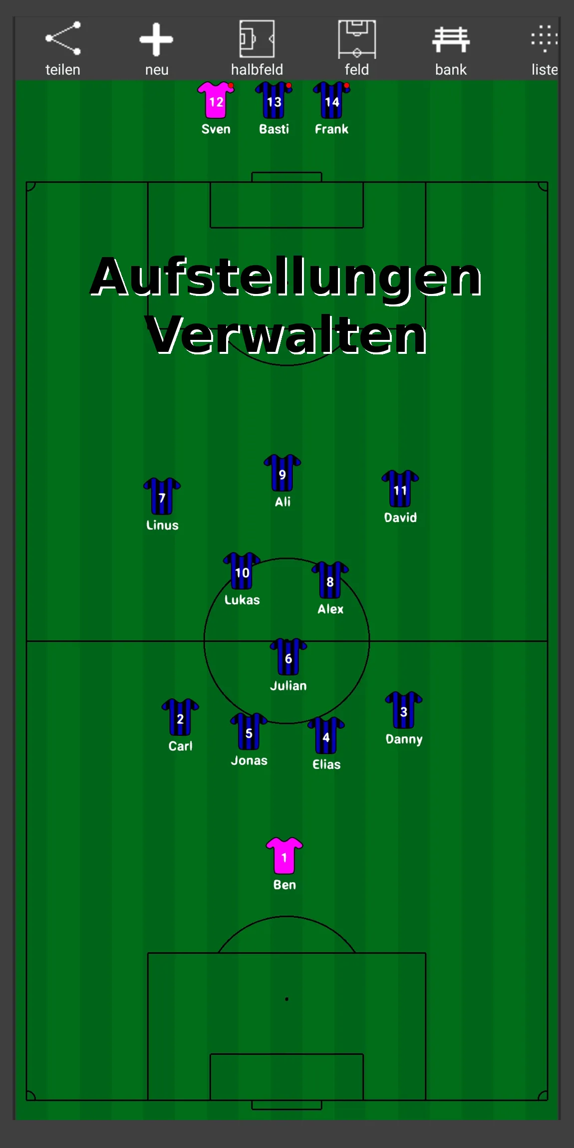 First 11 soccer lineup | Indus Appstore | Screenshot