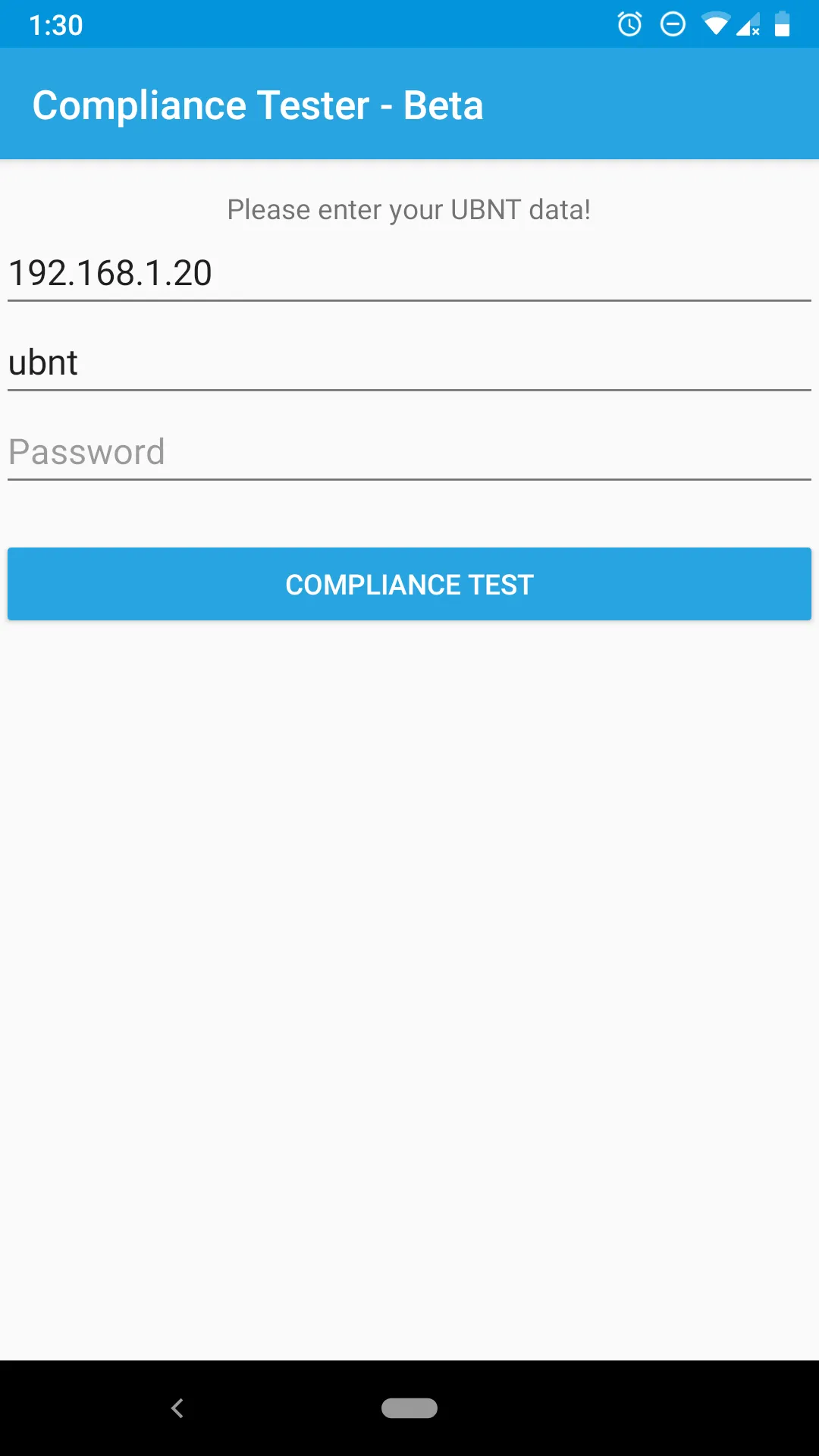 Compliance Test - UBNT | Indus Appstore | Screenshot