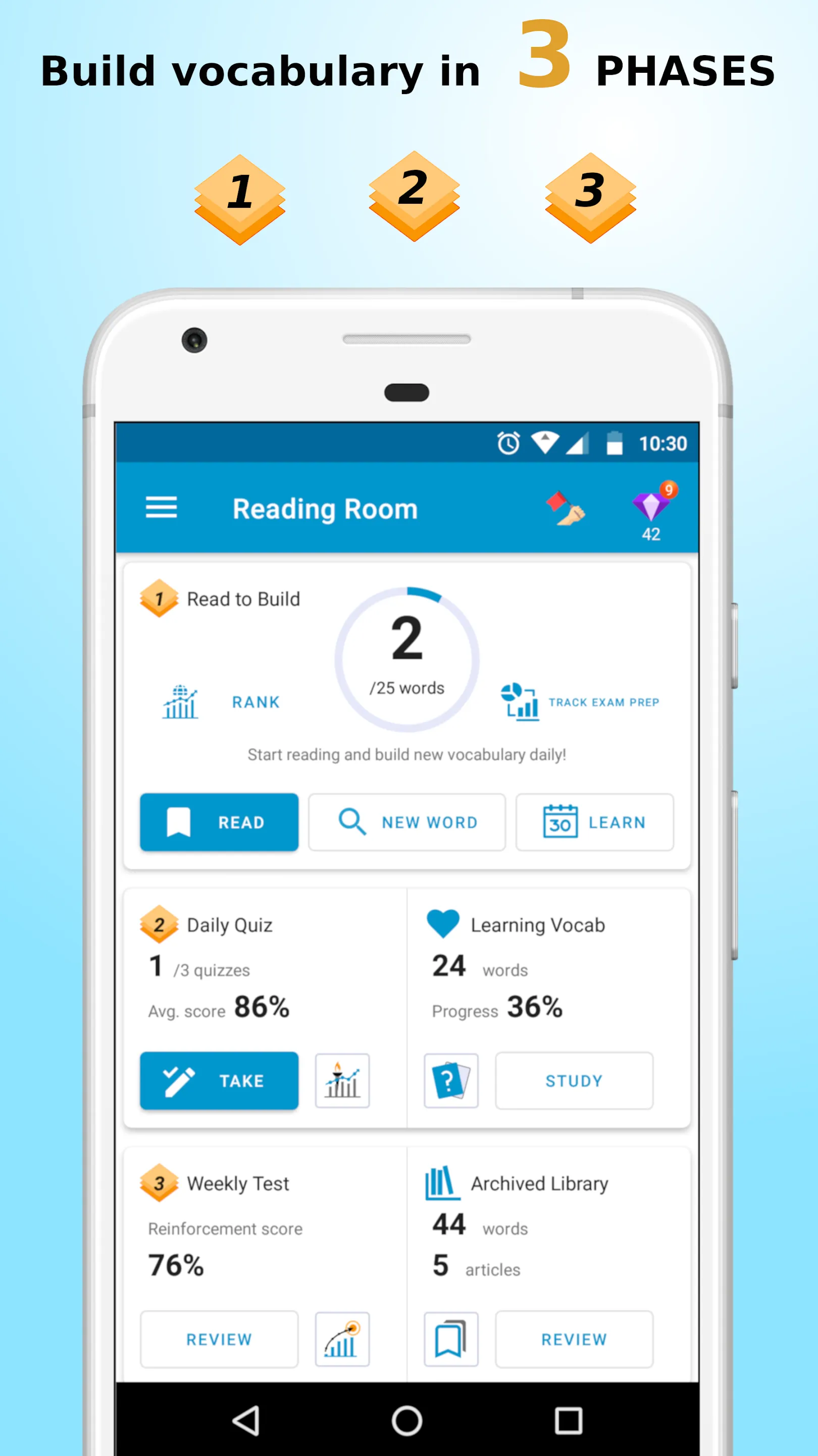 Vocab Builder: read to improve | Indus Appstore | Screenshot