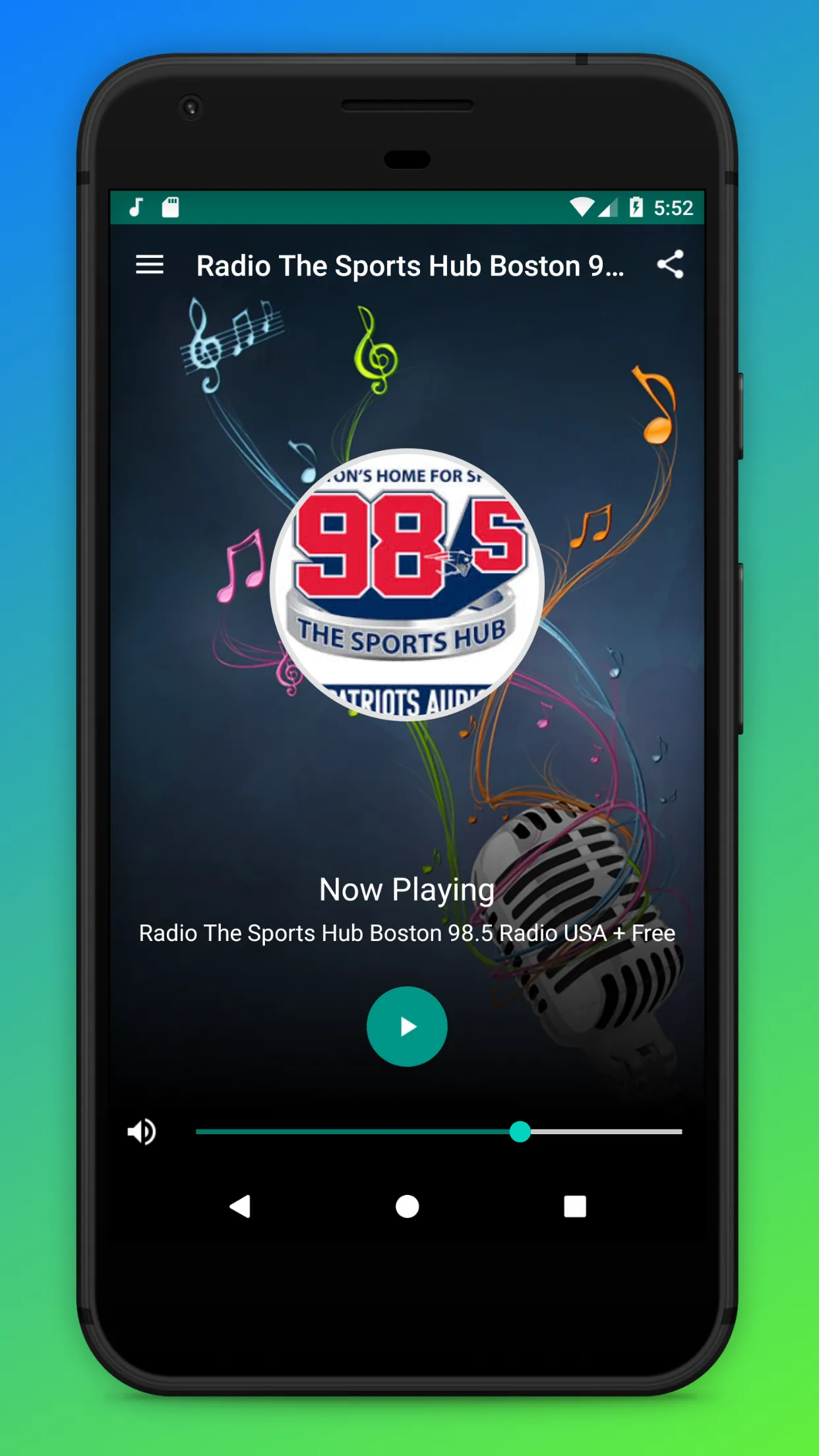 The Sports Hub 98.5 Radio App | Indus Appstore | Screenshot