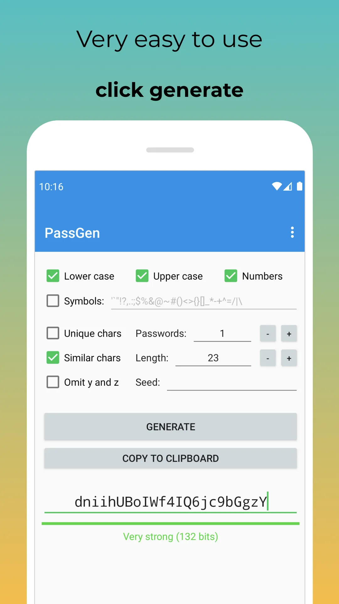 PassGen - Password Generator | Indus Appstore | Screenshot