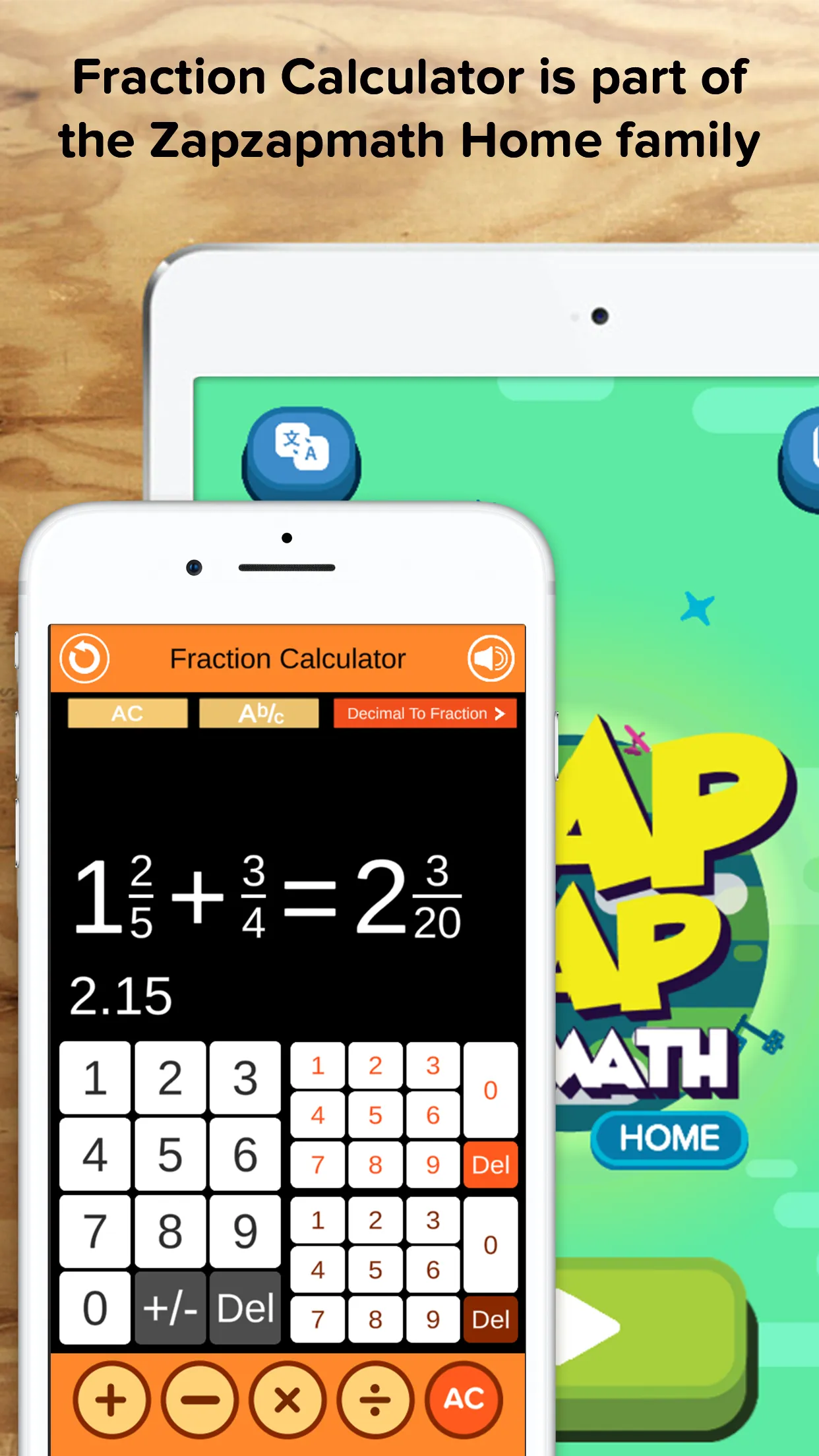 Fraction Calculator + Decimals | Indus Appstore | Screenshot