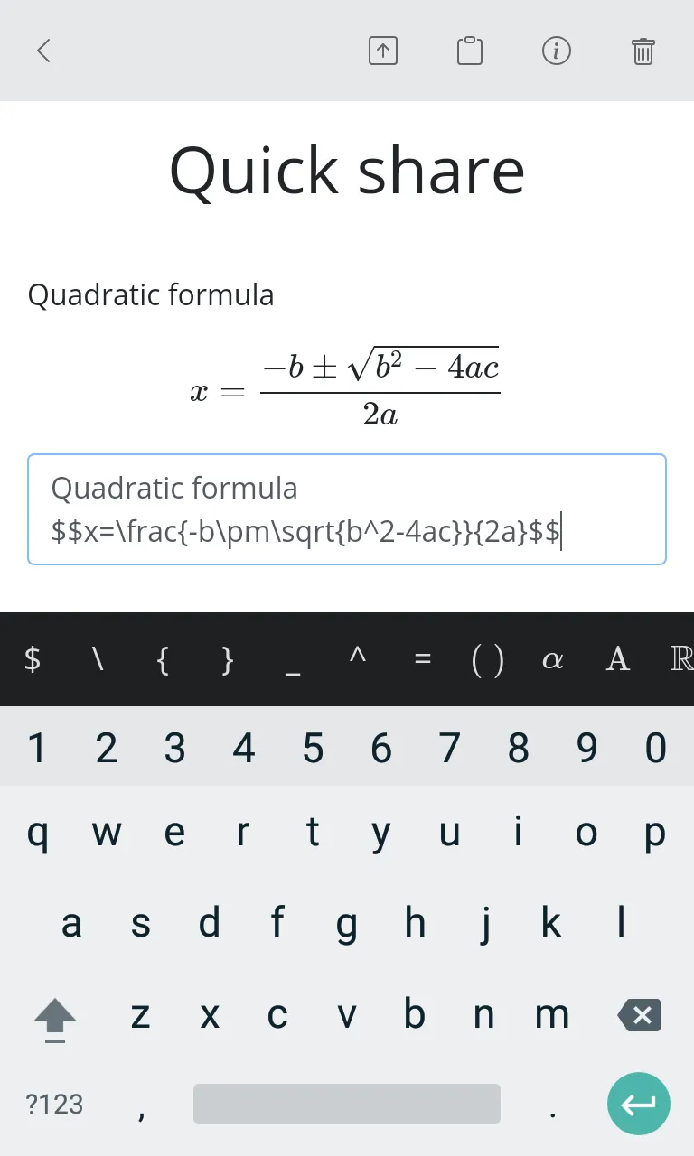 TeXEditor LaTeX Math Flashcard | Indus Appstore | Screenshot