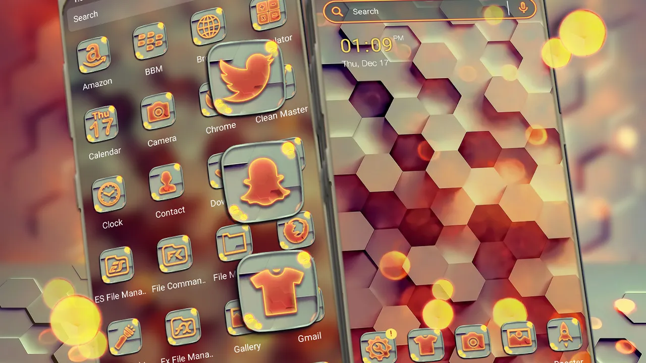 3D Hexagon Theme | Indus Appstore | Screenshot