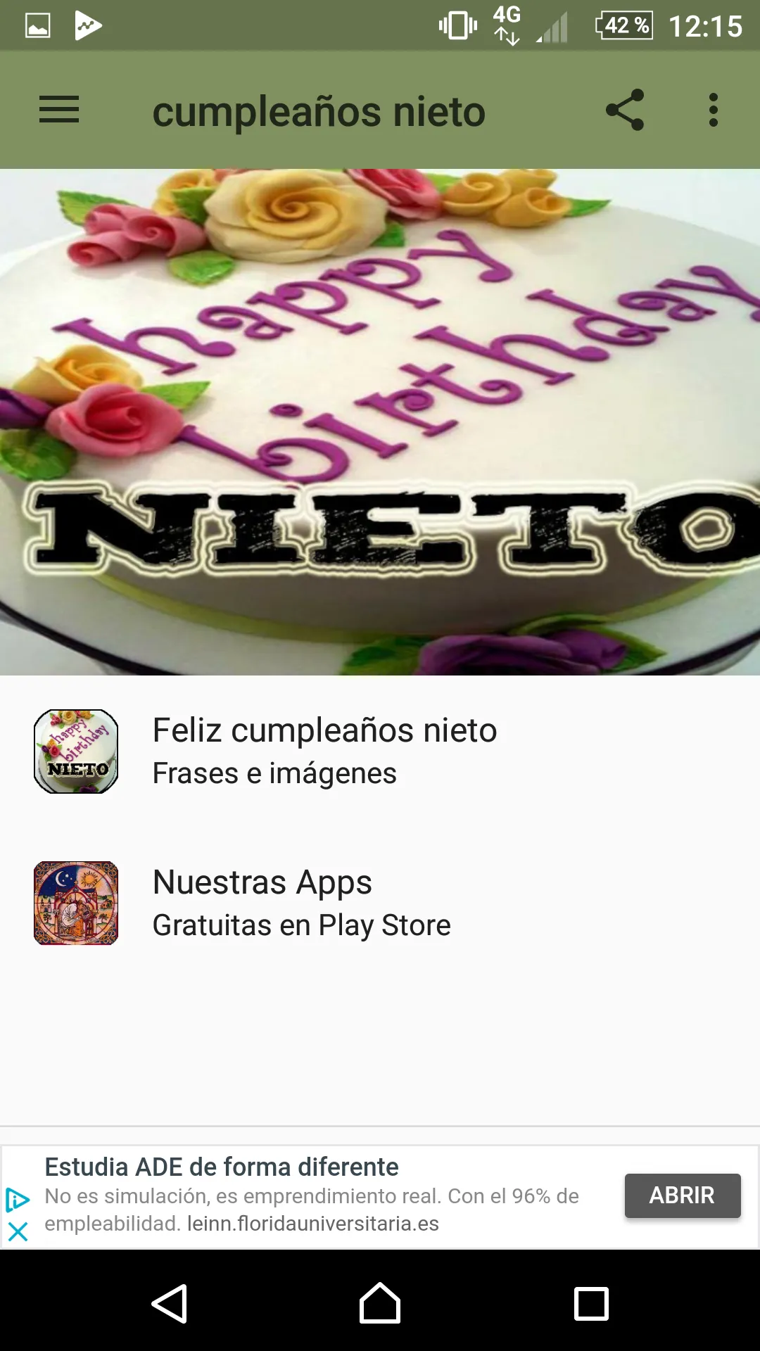 MI NIETO DEL CORAZON FELIZ DIA | Indus Appstore | Screenshot