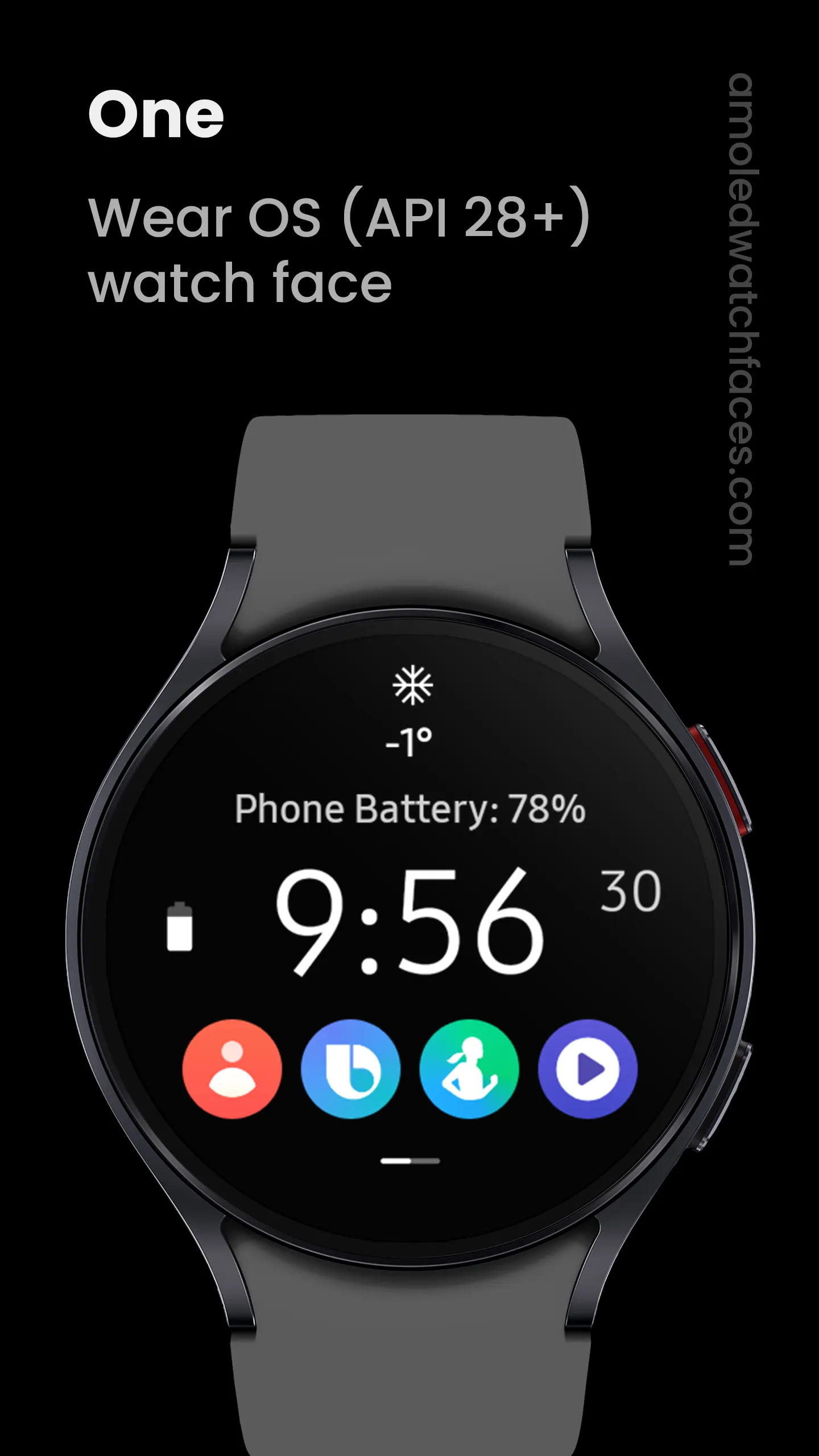 One (Icons) watch face | Indus Appstore | Screenshot