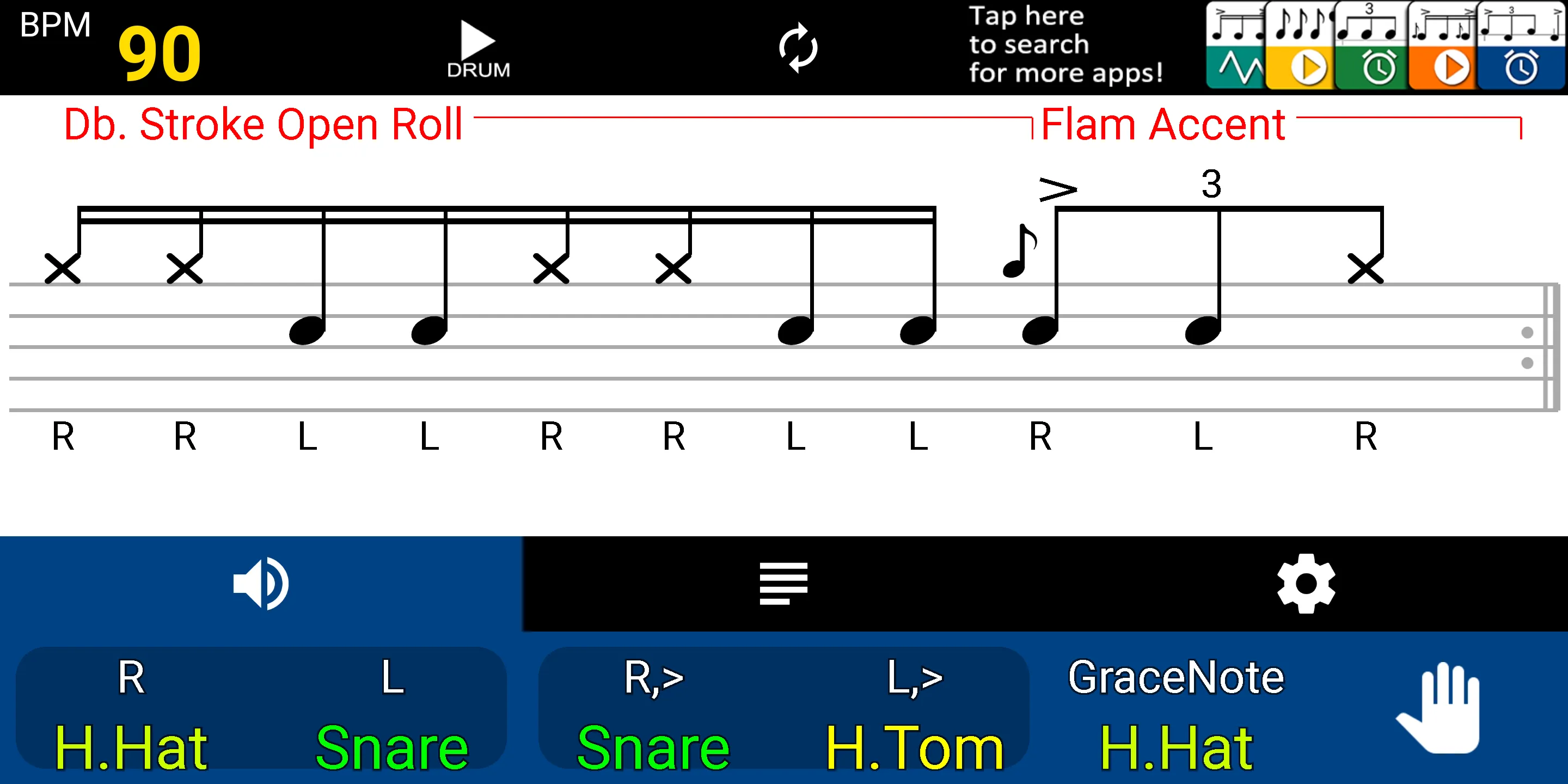 Drum Rudiment Player | Indus Appstore | Screenshot