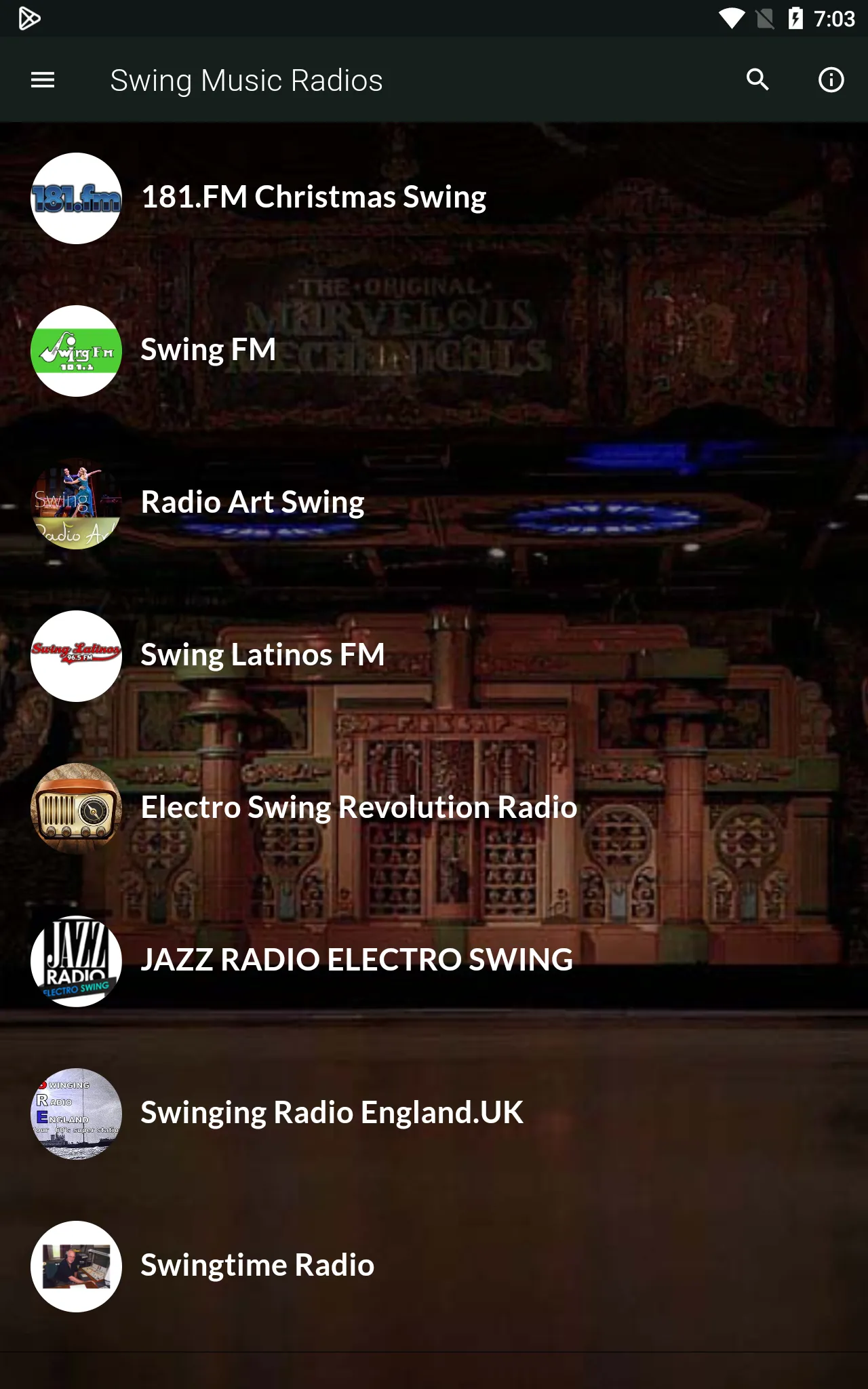 Swing Music Radios | Indus Appstore | Screenshot