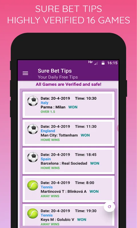 Sure Bet Tips - Daily Sports | Indus Appstore | Screenshot