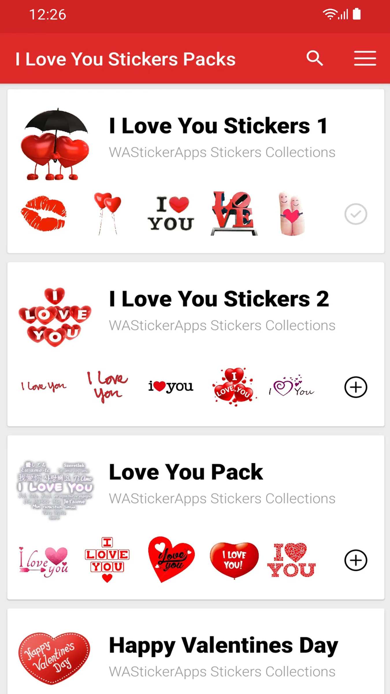 I love You Stickers WASticker | Indus Appstore | Screenshot