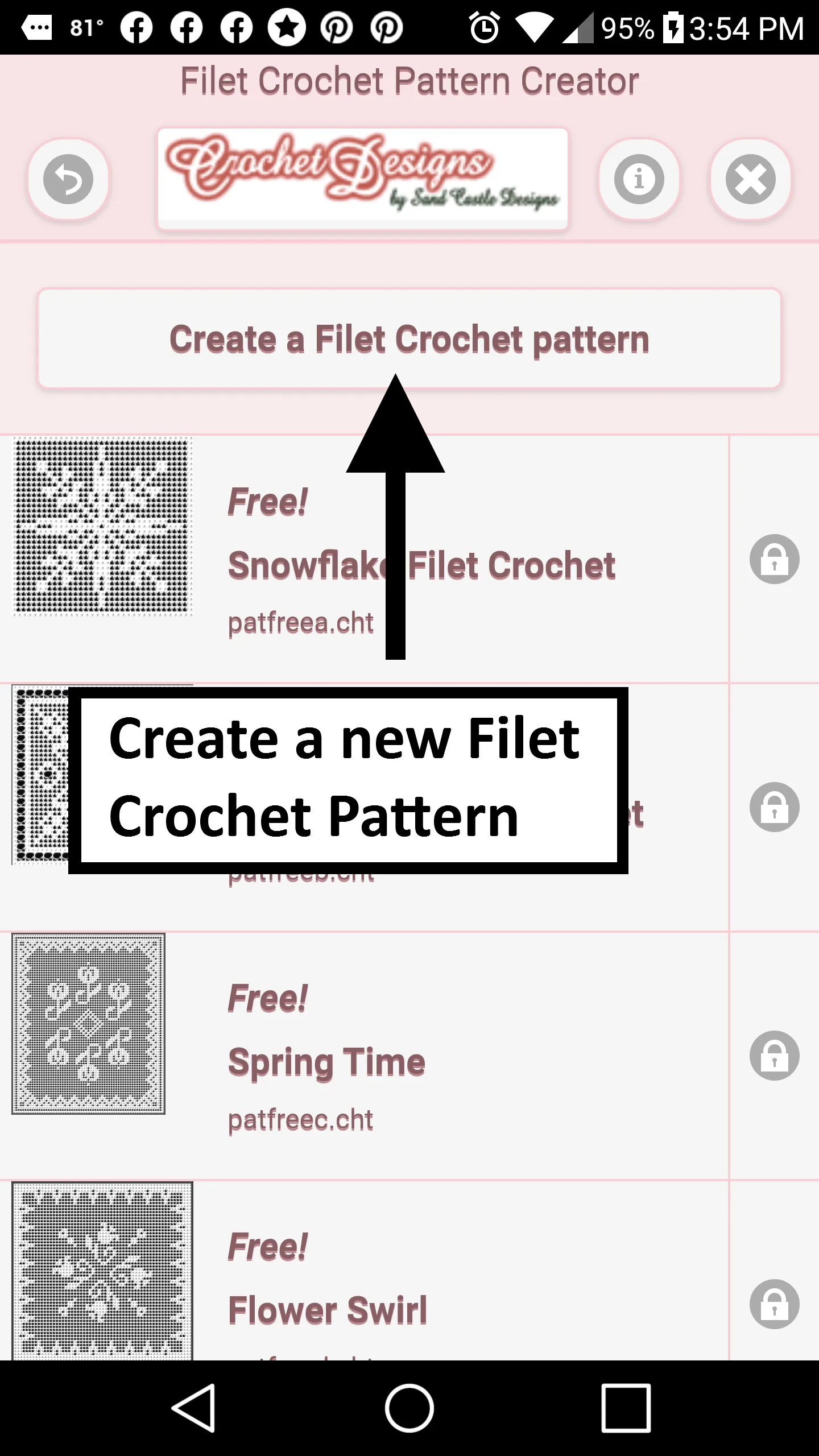 Filet Crochet Pattern Creator | Indus Appstore | Screenshot