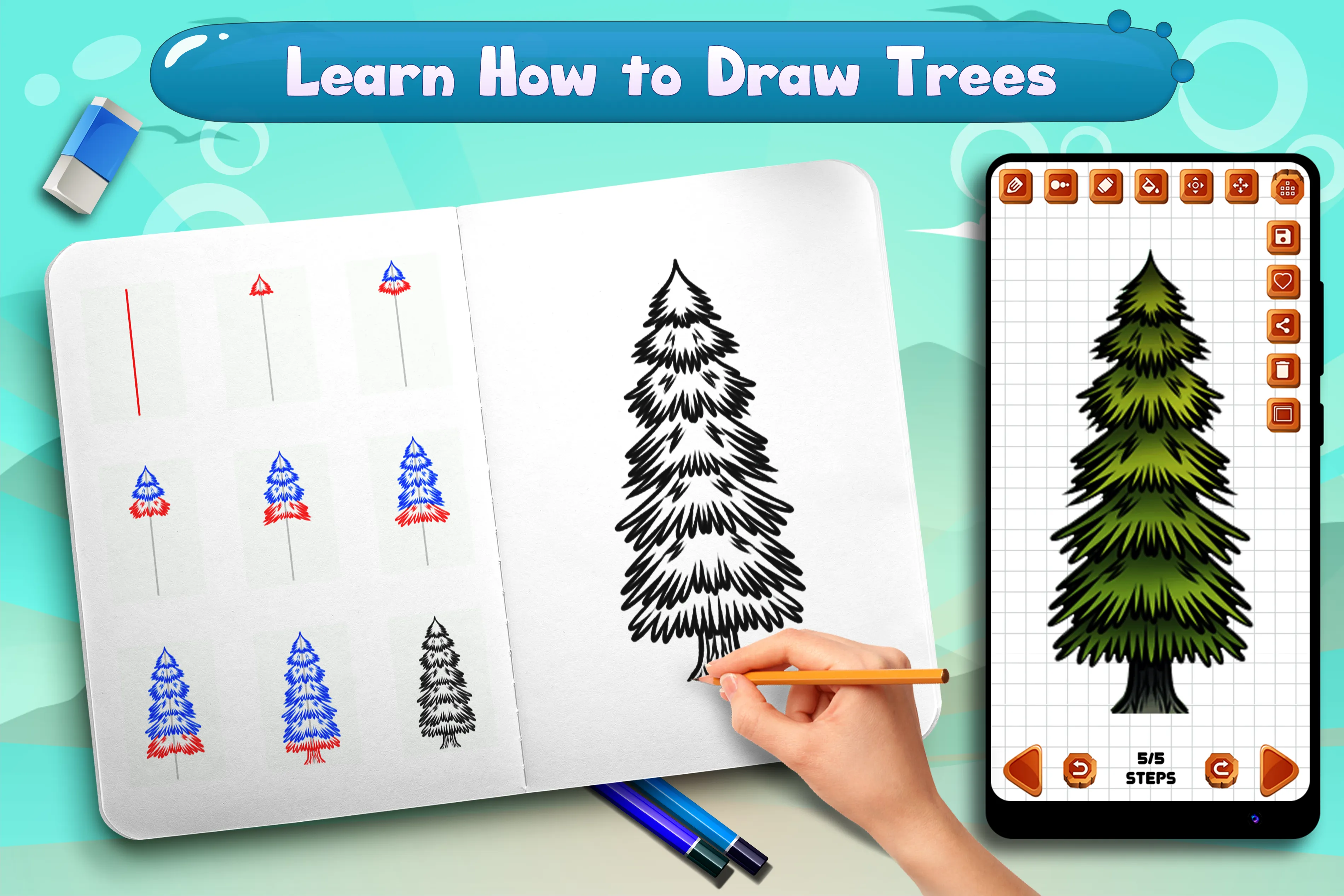 Learn to Draw Trees | Indus Appstore | Screenshot