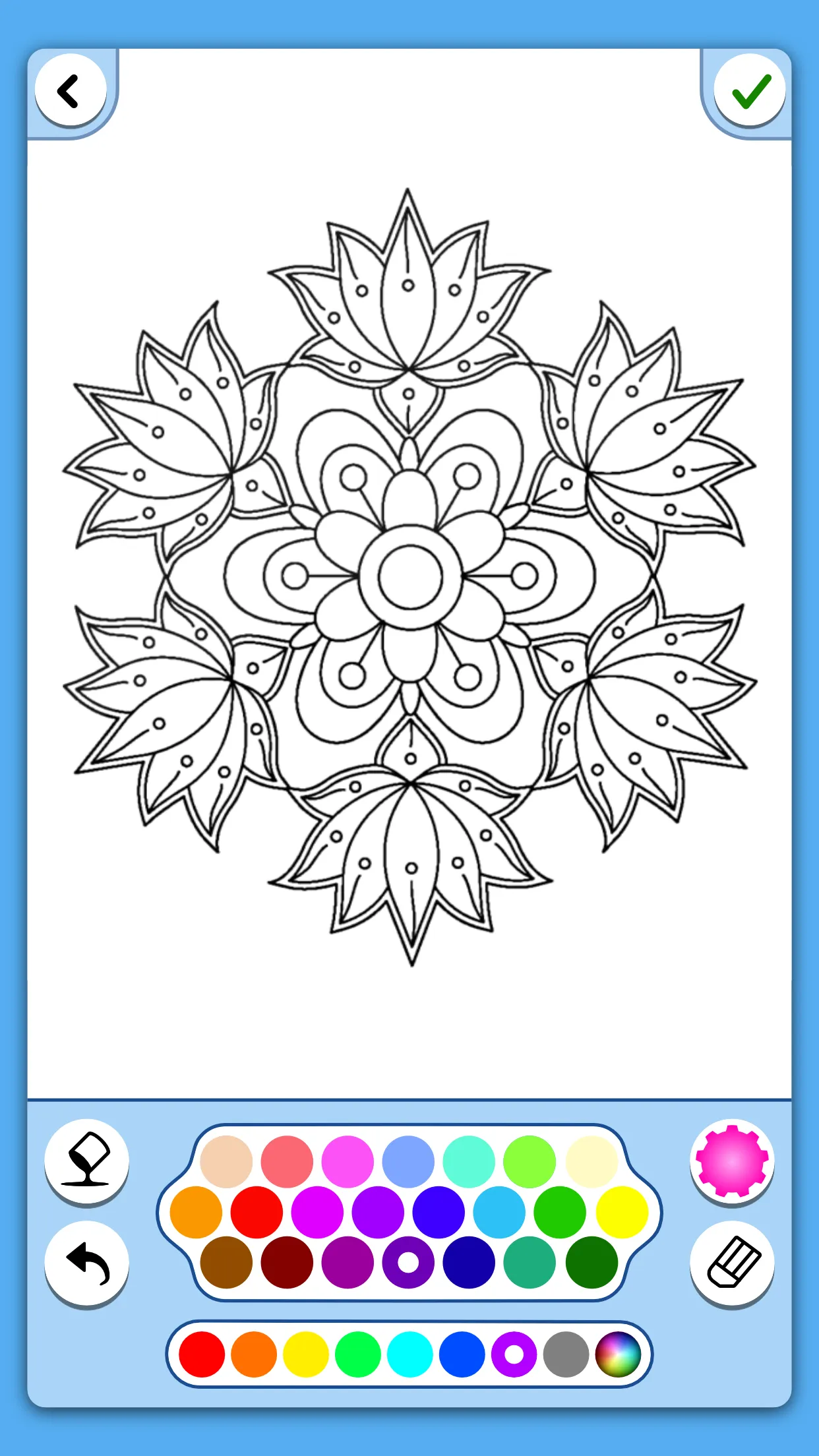 Flowers Mandala coloring book | Indus Appstore | Screenshot