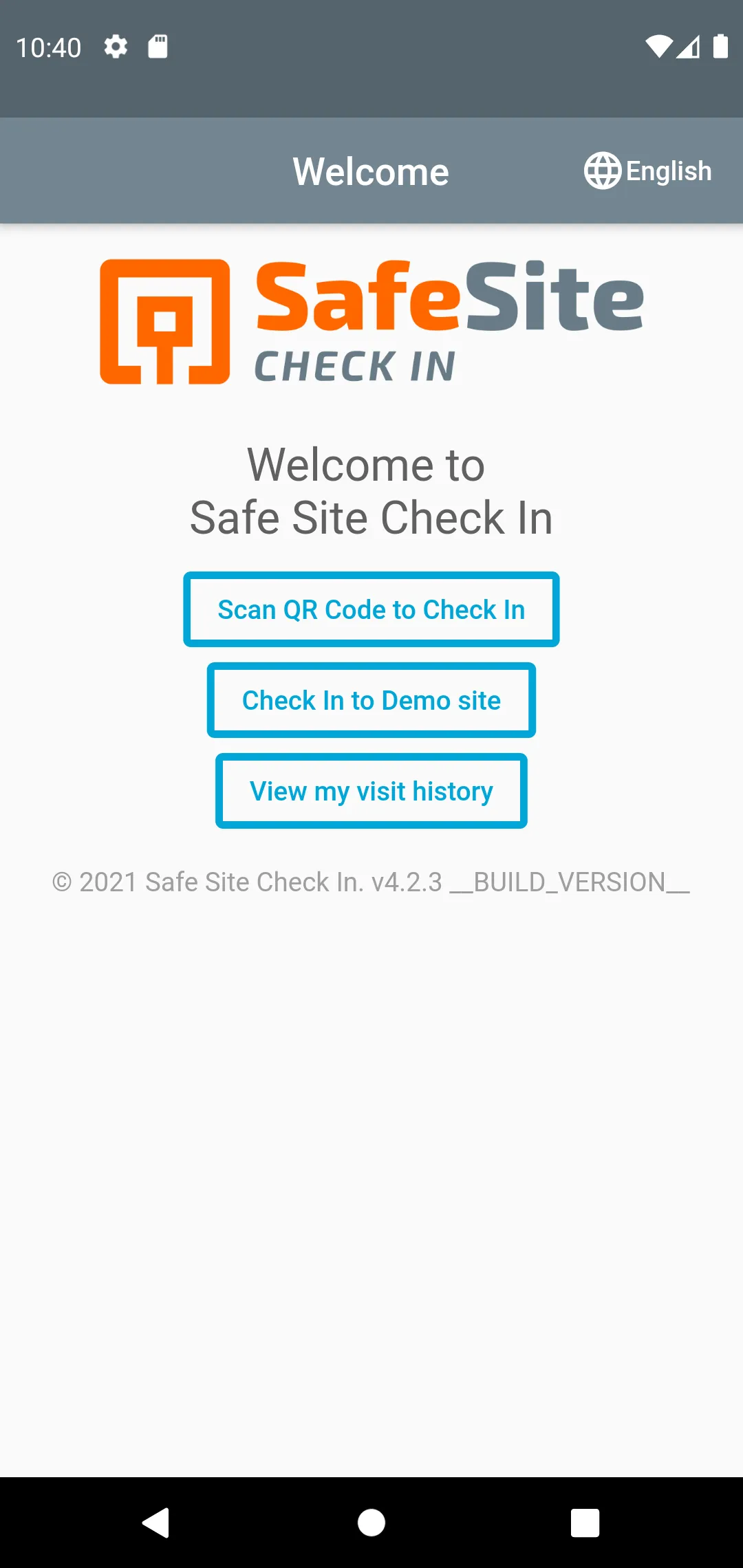 Safe Site Check In | Indus Appstore | Screenshot