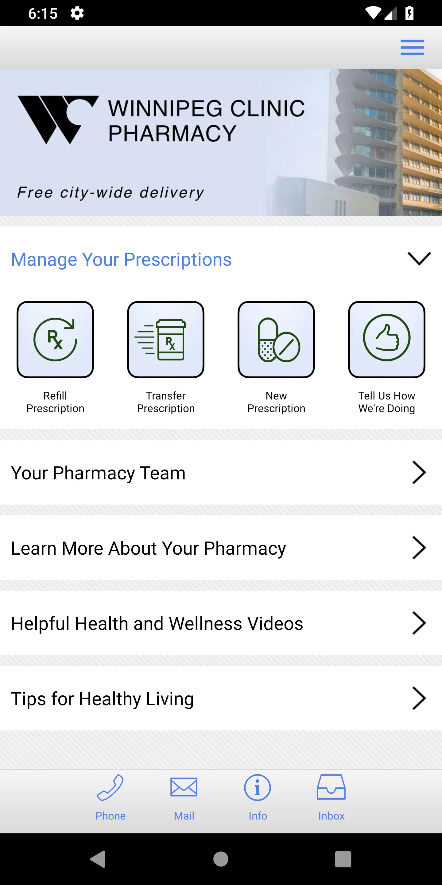 Winnipeg Clinic Pharmacy | Indus Appstore | Screenshot