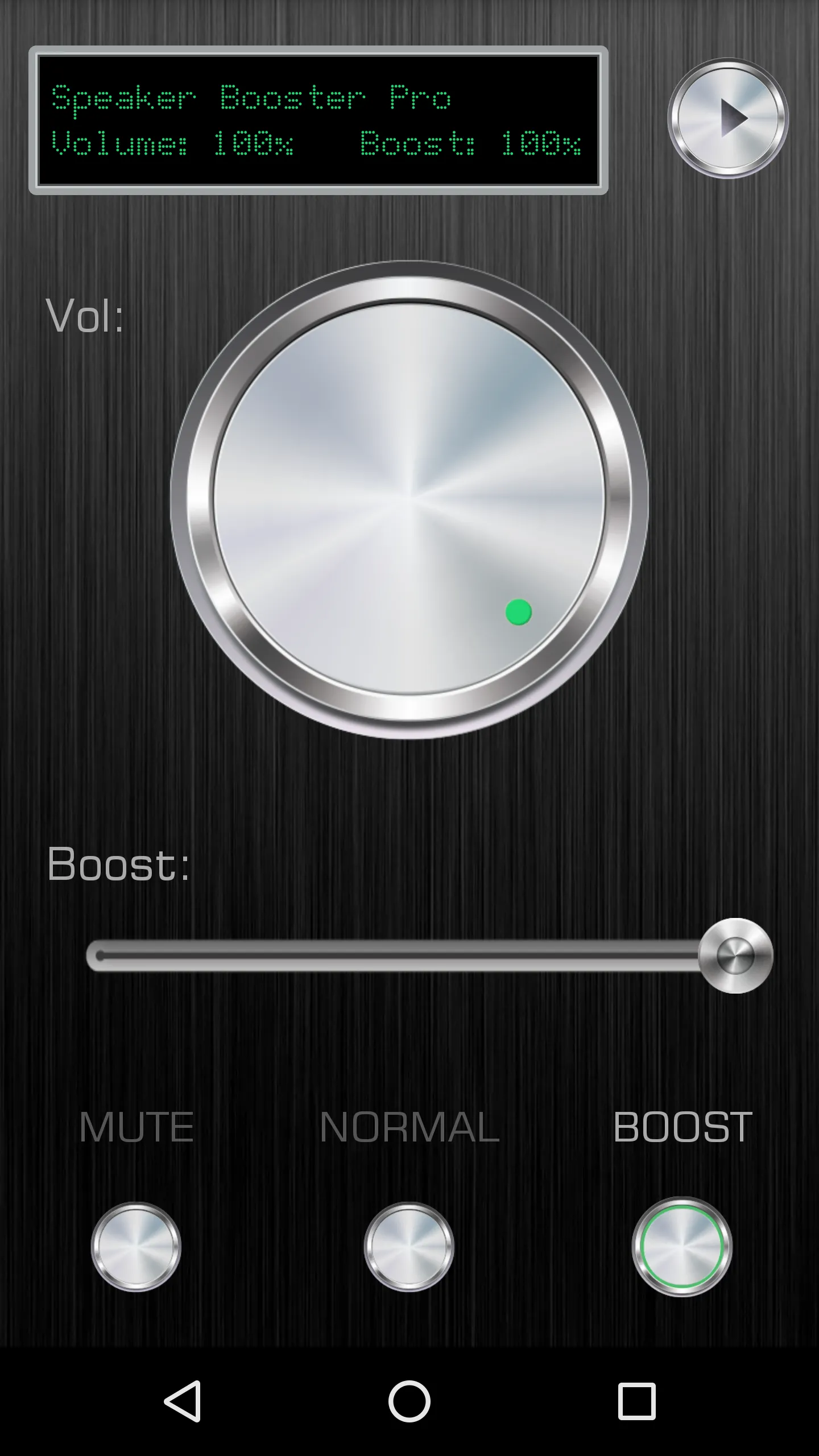 Speaker Booster Black Edition | Indus Appstore | Screenshot