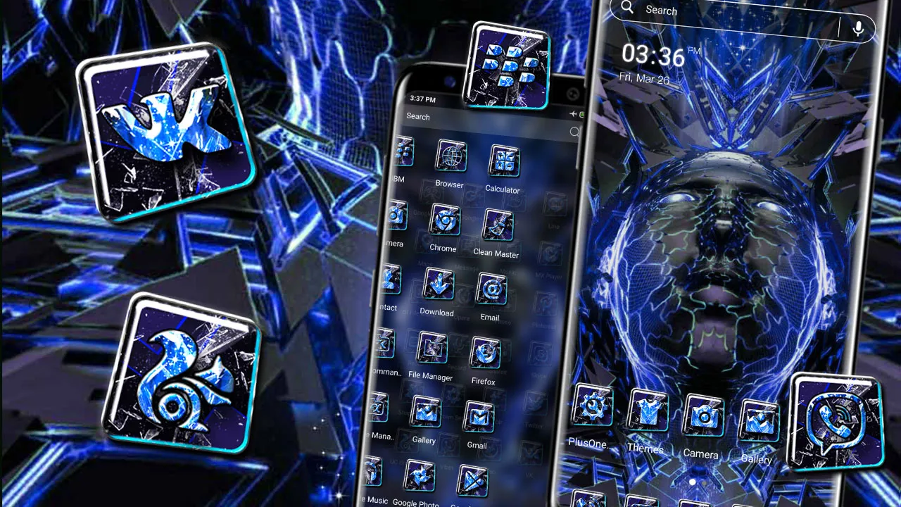 Abstract Blue Face Theme | Indus Appstore | Screenshot