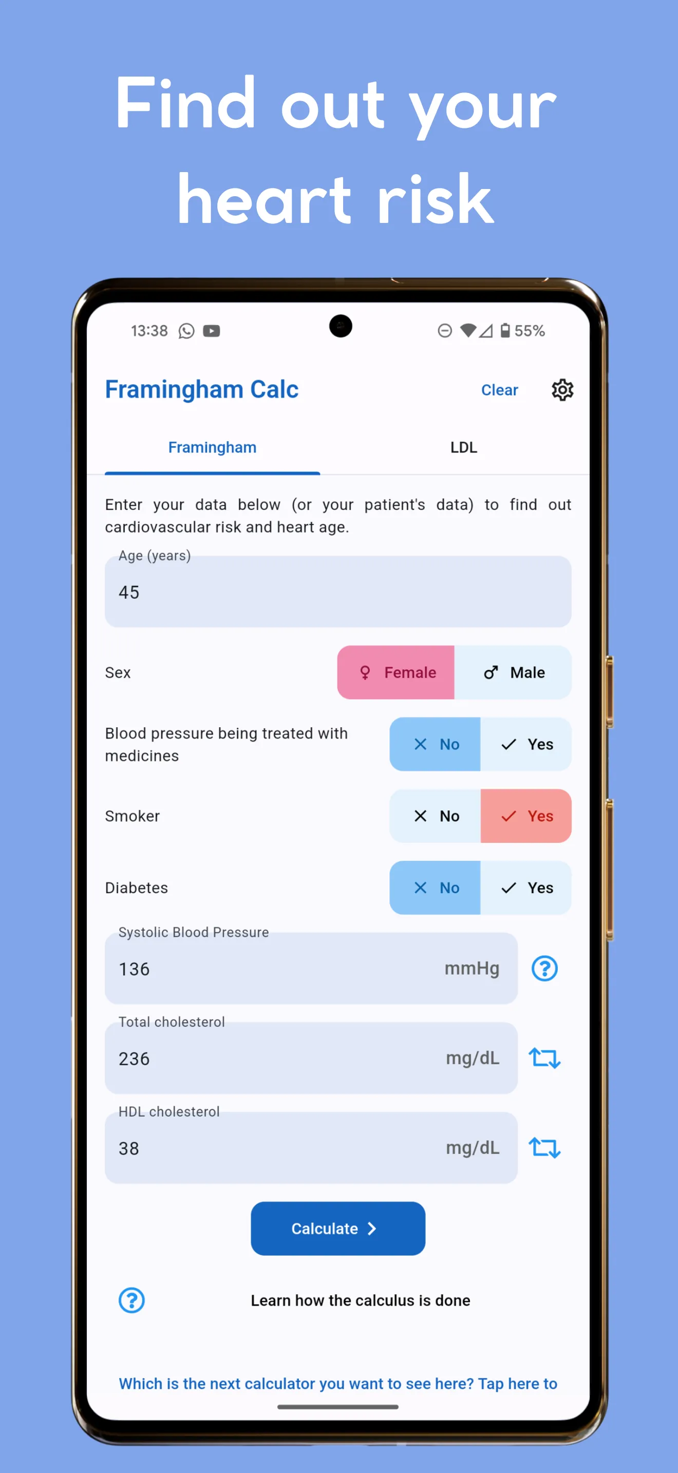 Framingham Score Heart Age | Indus Appstore | Screenshot