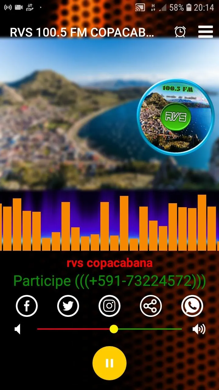 RVS 100.5 FM COPACABANA | Indus Appstore | Screenshot