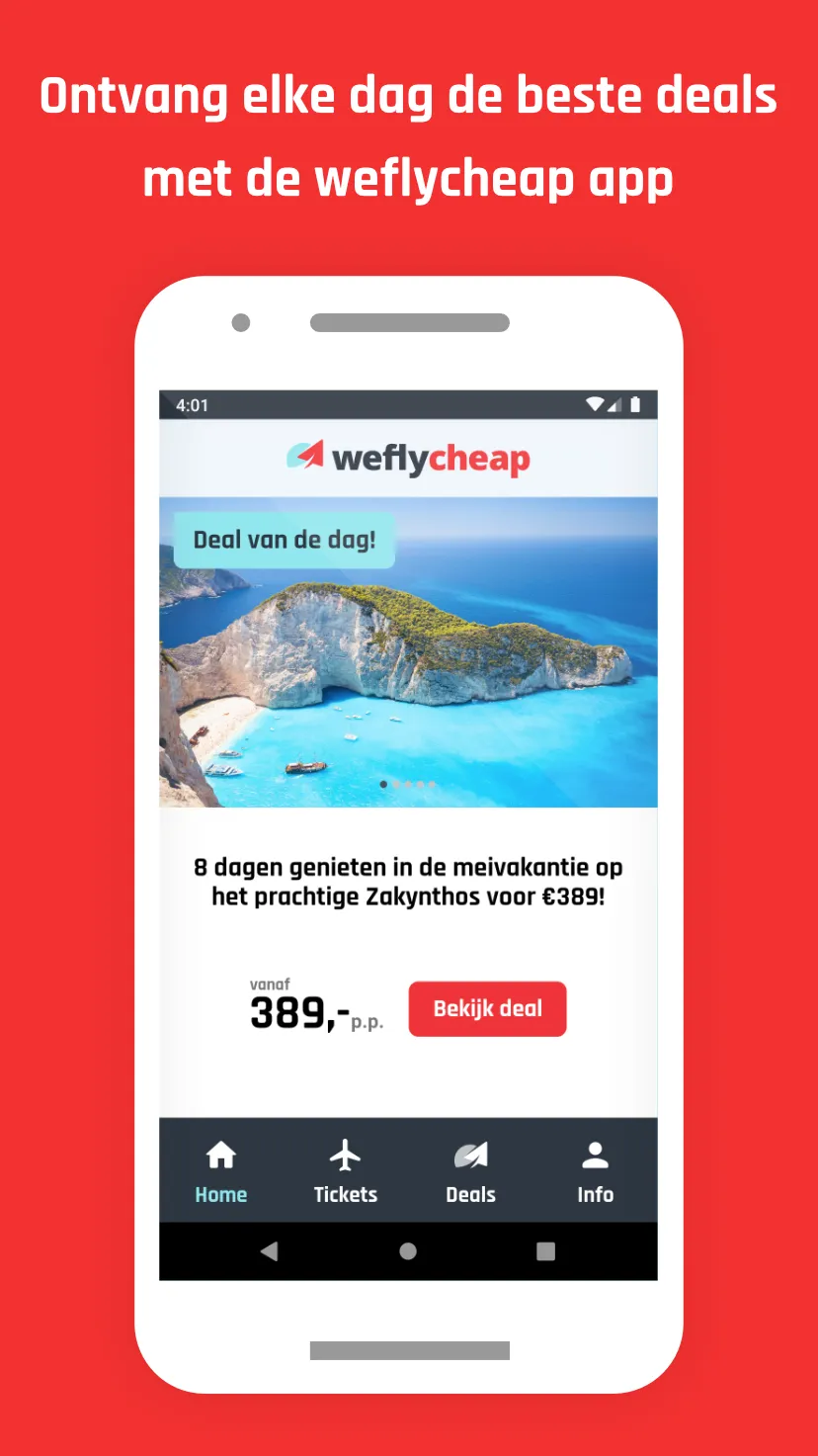 weflycheap | vakantiedeals | Indus Appstore | Screenshot