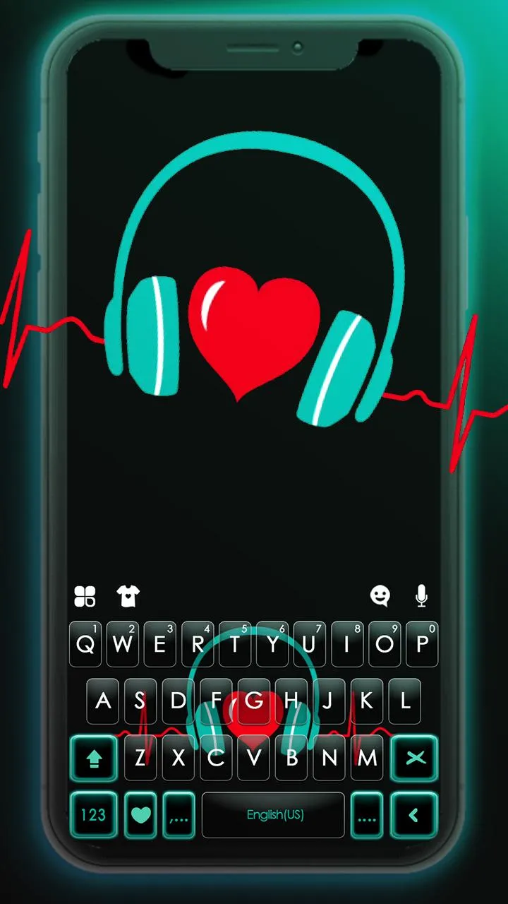 Music Love Heart Keyboard Them | Indus Appstore | Screenshot