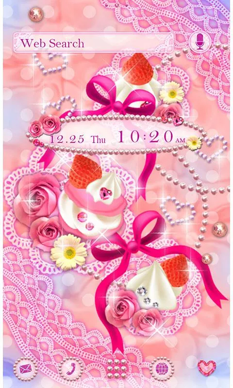 Pink Wallpaper Sparkly Sweets | Indus Appstore | Screenshot