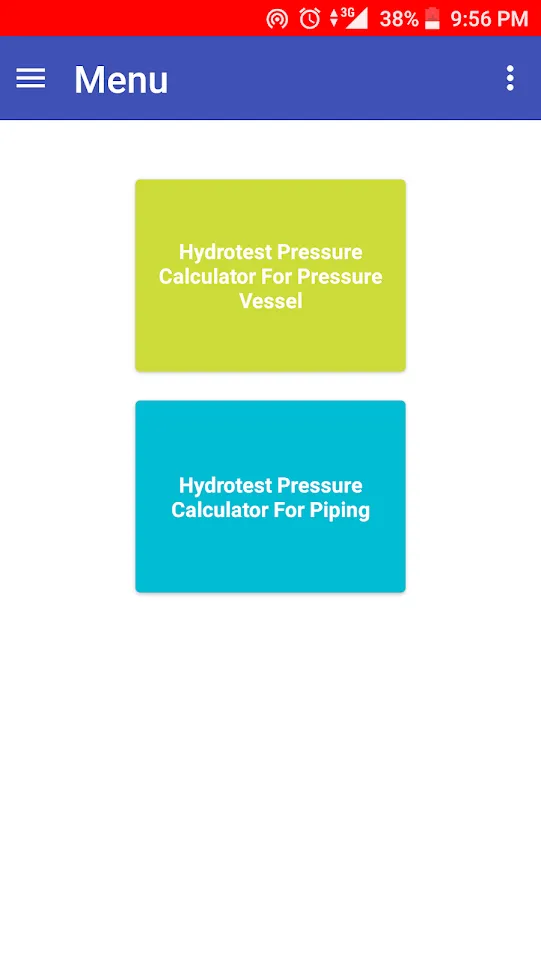 Hydrotest Pressure Calculator | Indus Appstore | Screenshot