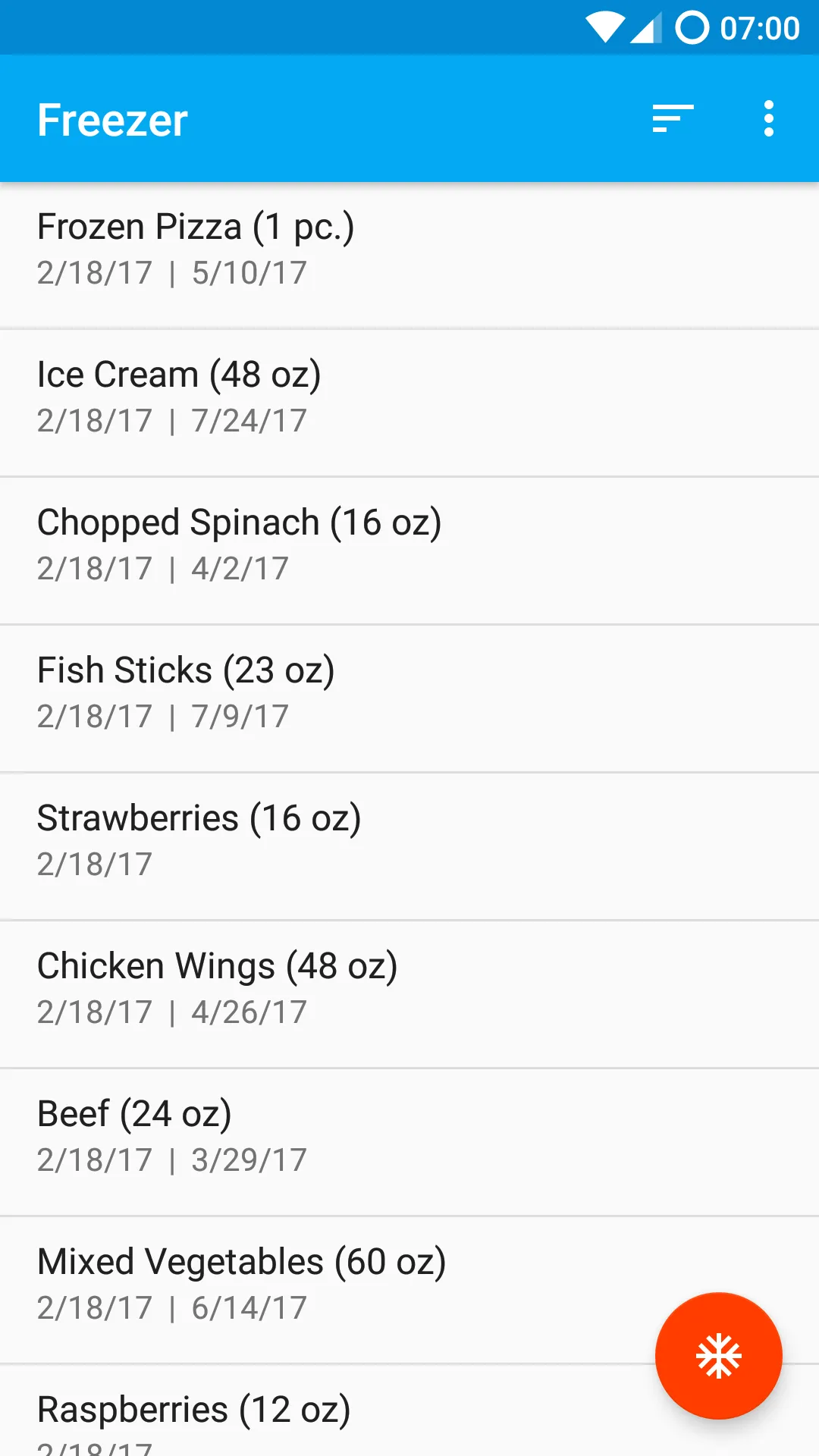 Freezer Manager | Indus Appstore | Screenshot