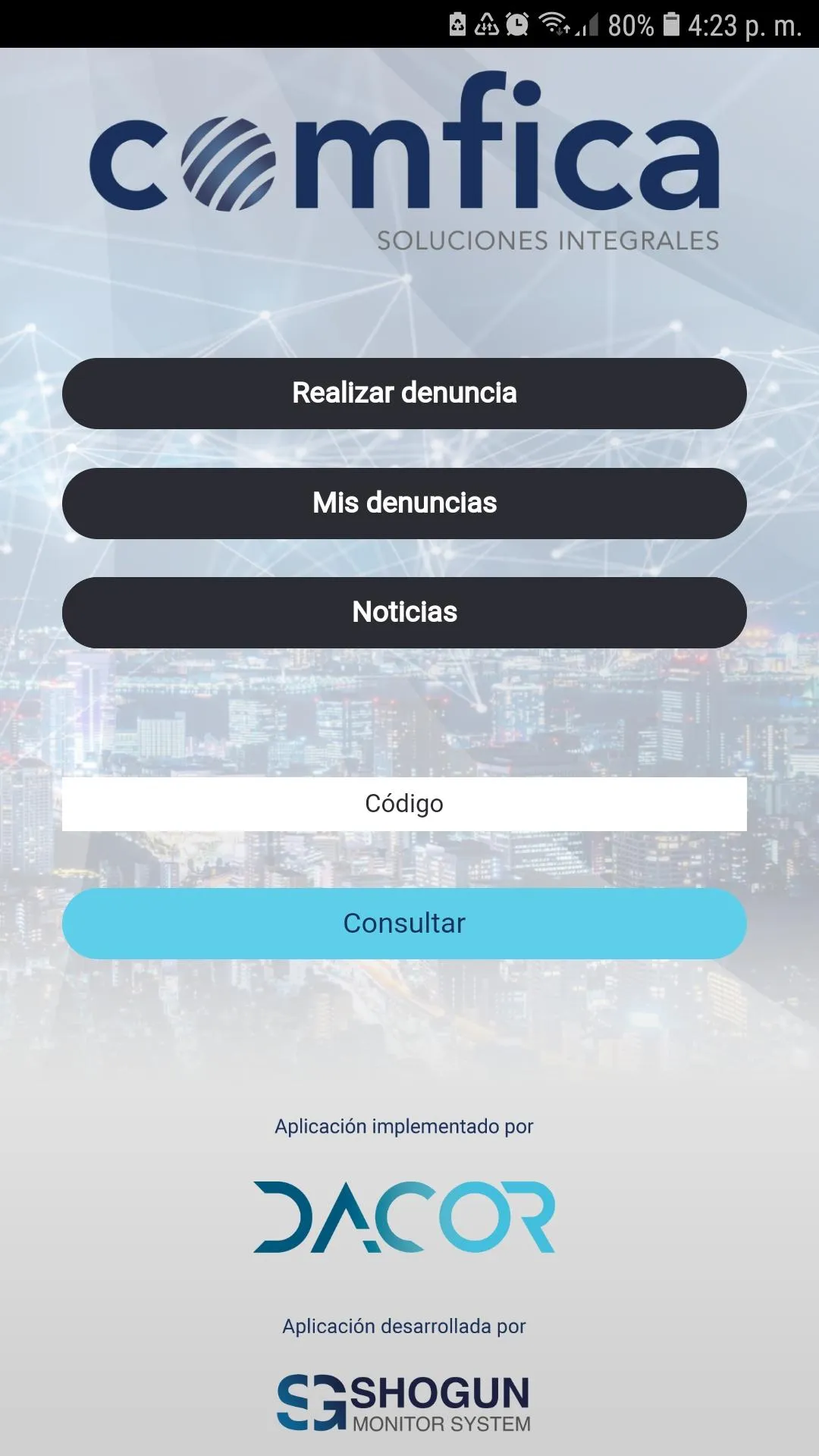 COMFICA Línea de Ética | Indus Appstore | Screenshot