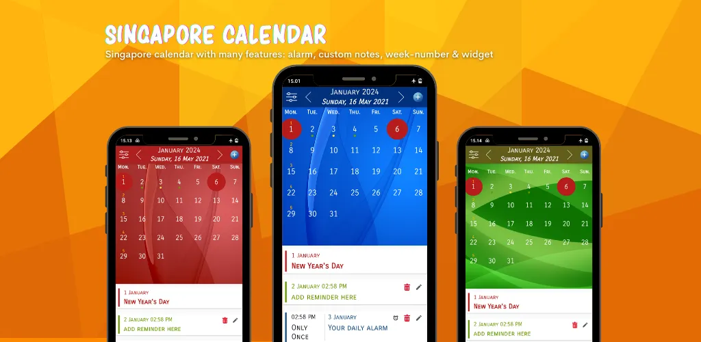 Singapore Calendar Holidays | Indus Appstore | Screenshot