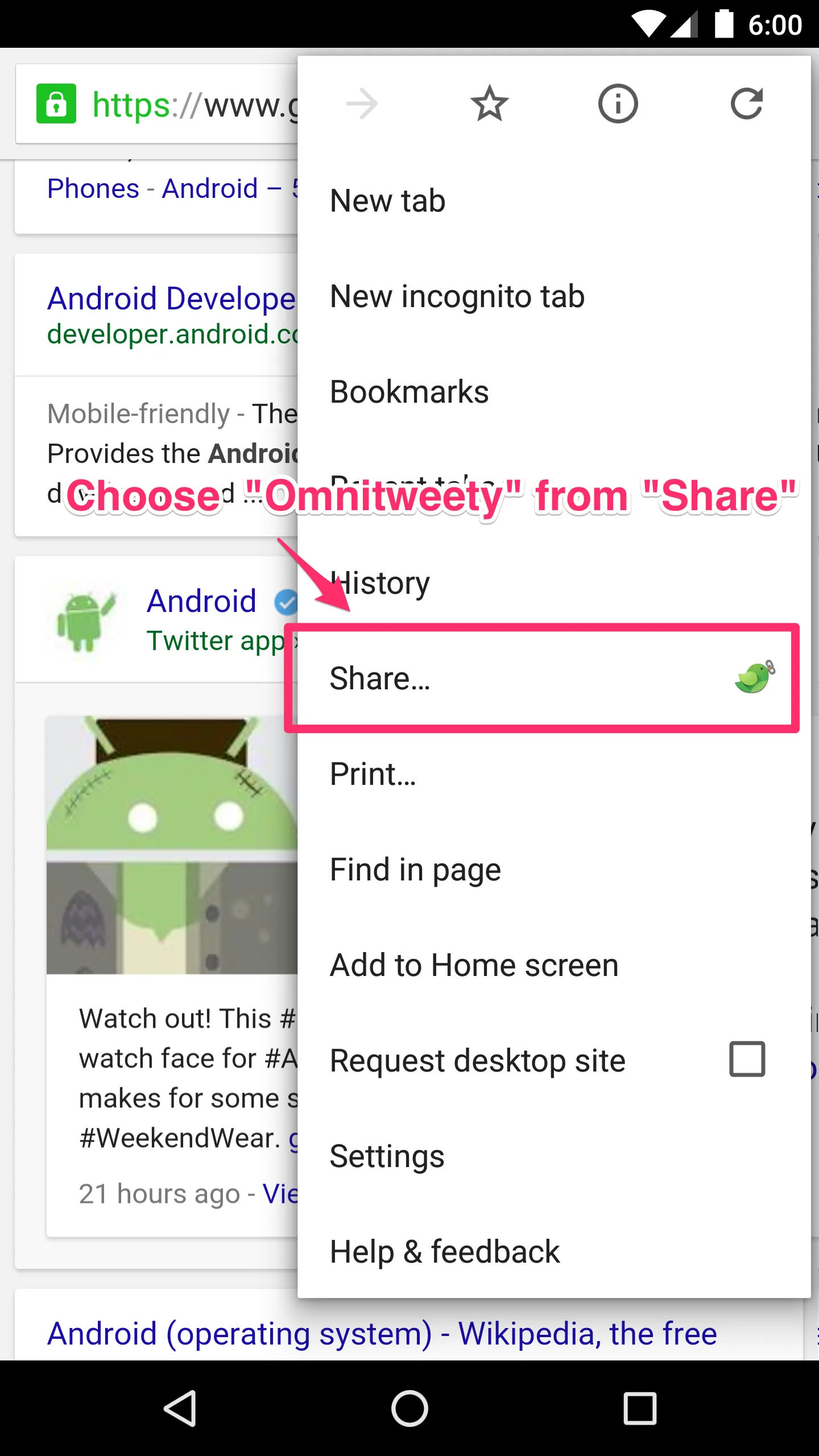 Omnitweety - share url & title | Indus Appstore | Screenshot