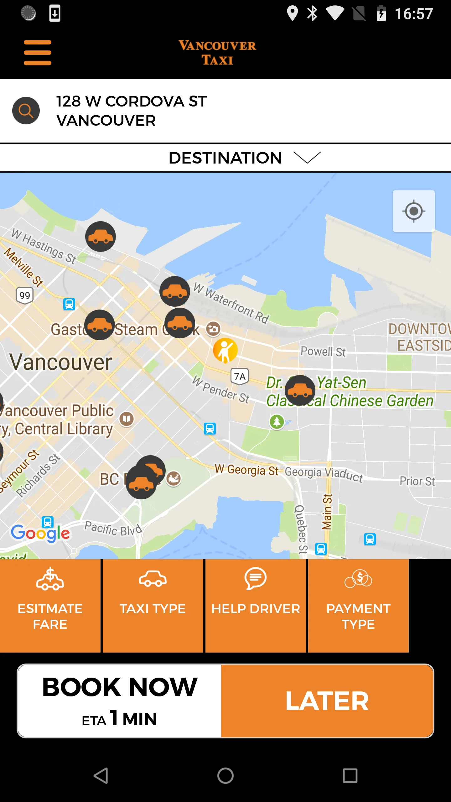 Vancouver Taxi | Indus Appstore | Screenshot