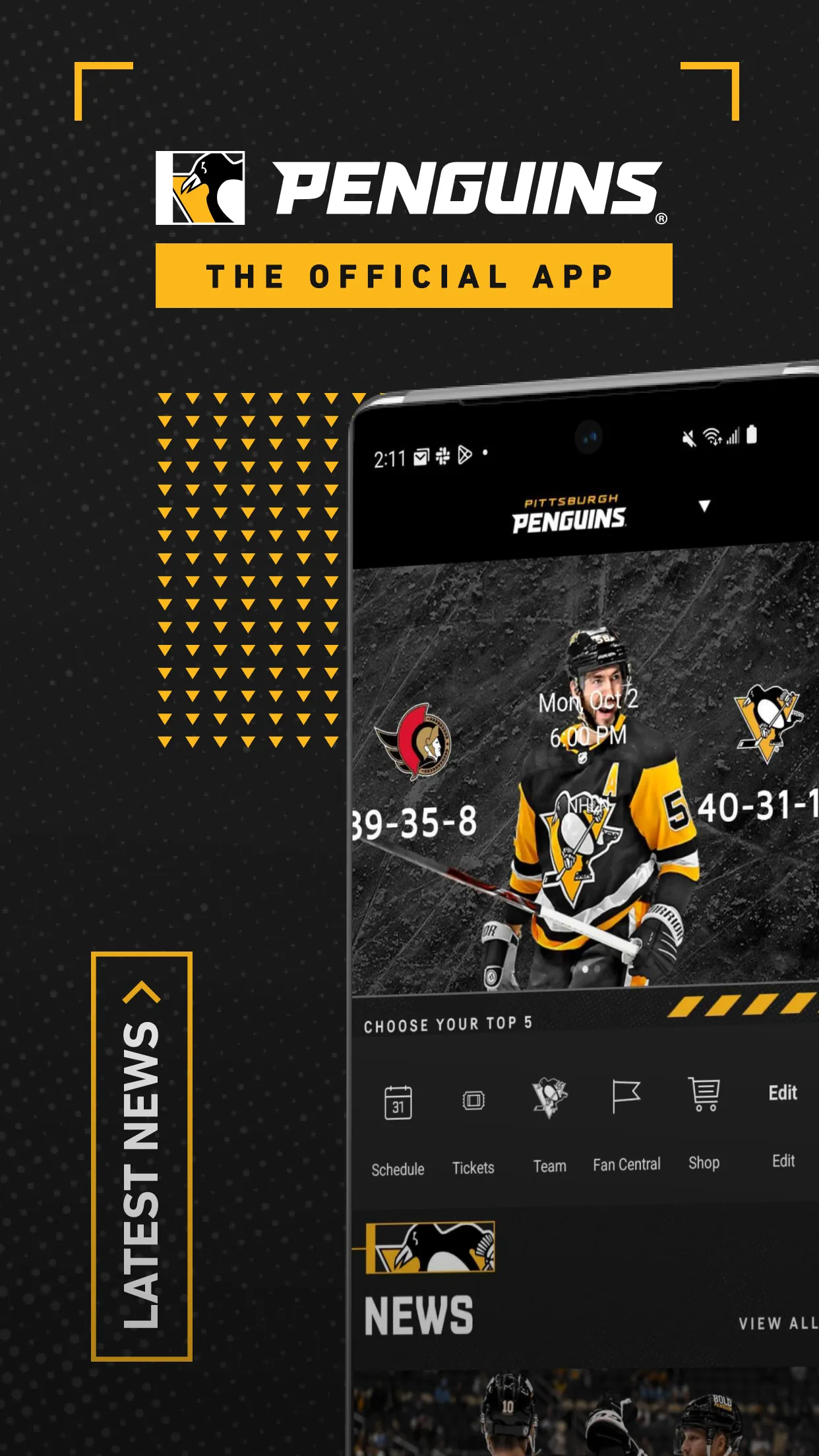 Pittsburgh Penguins Mobile | Indus Appstore | Screenshot