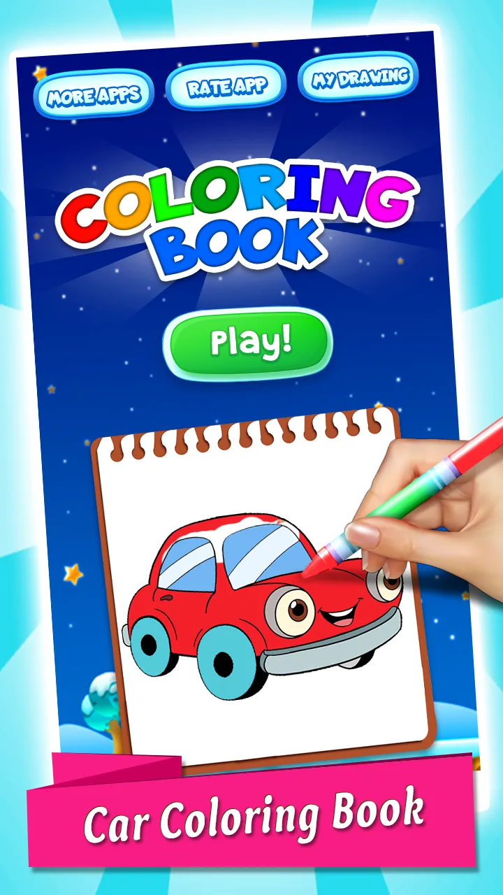 Cars Coloring & Drawing Book | Indus Appstore | Screenshot