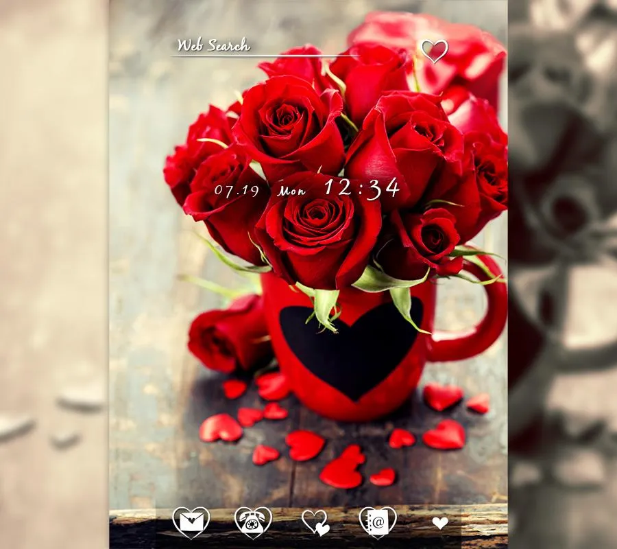 Cute wallpaper-Roses & Hearts | Indus Appstore | Screenshot