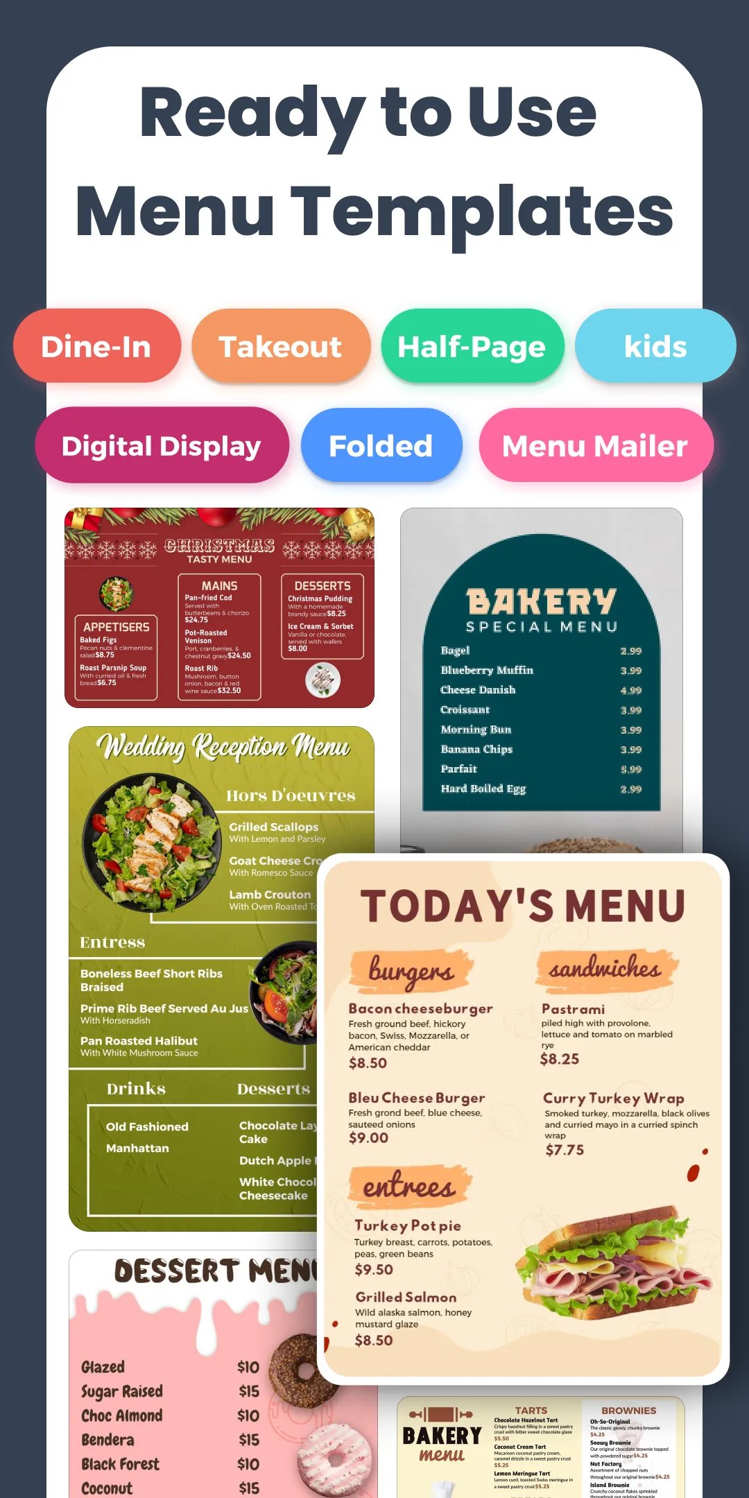 Menu Maker, Design Creator | Indus Appstore | Screenshot